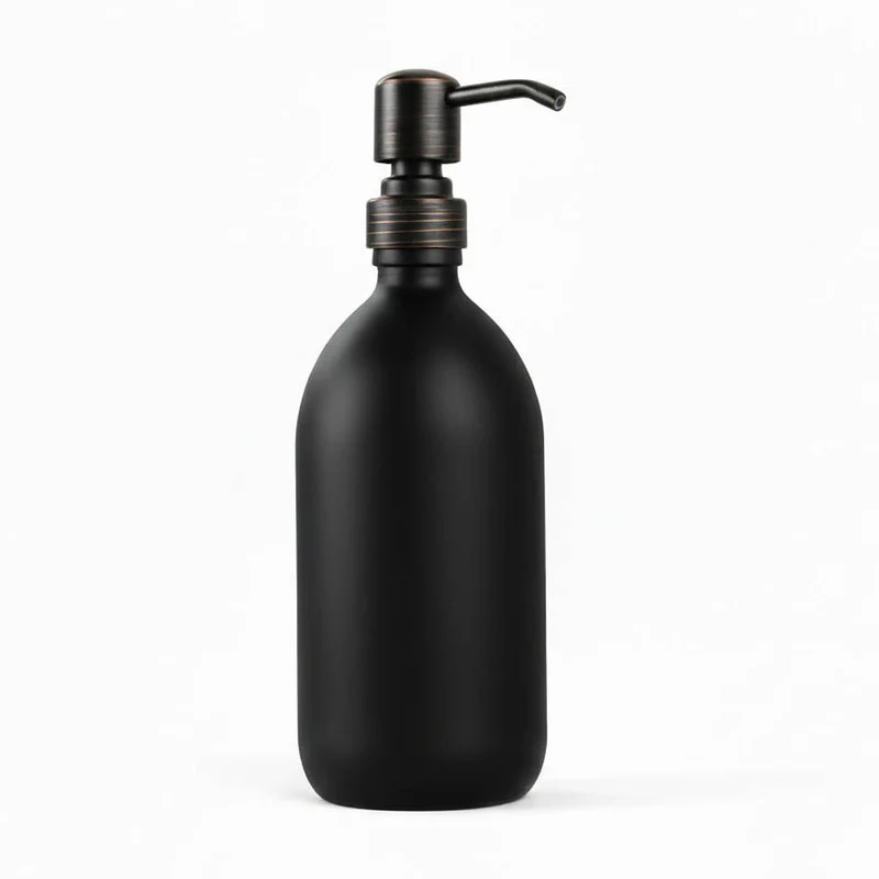 Matte Black Glass Dispenser Bottle - Wholesale - Image 4