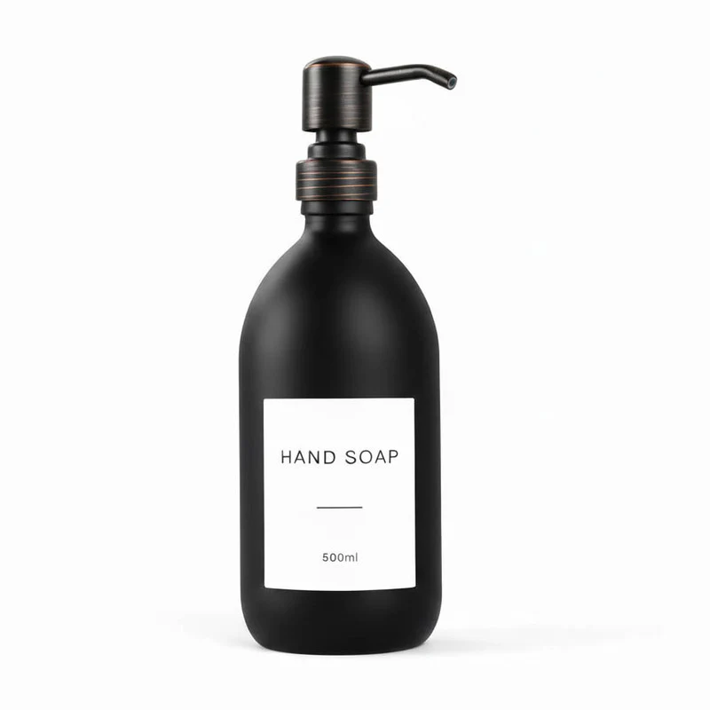 Matte Black Glass Dispenser Bottle - Wholesale - Image 5