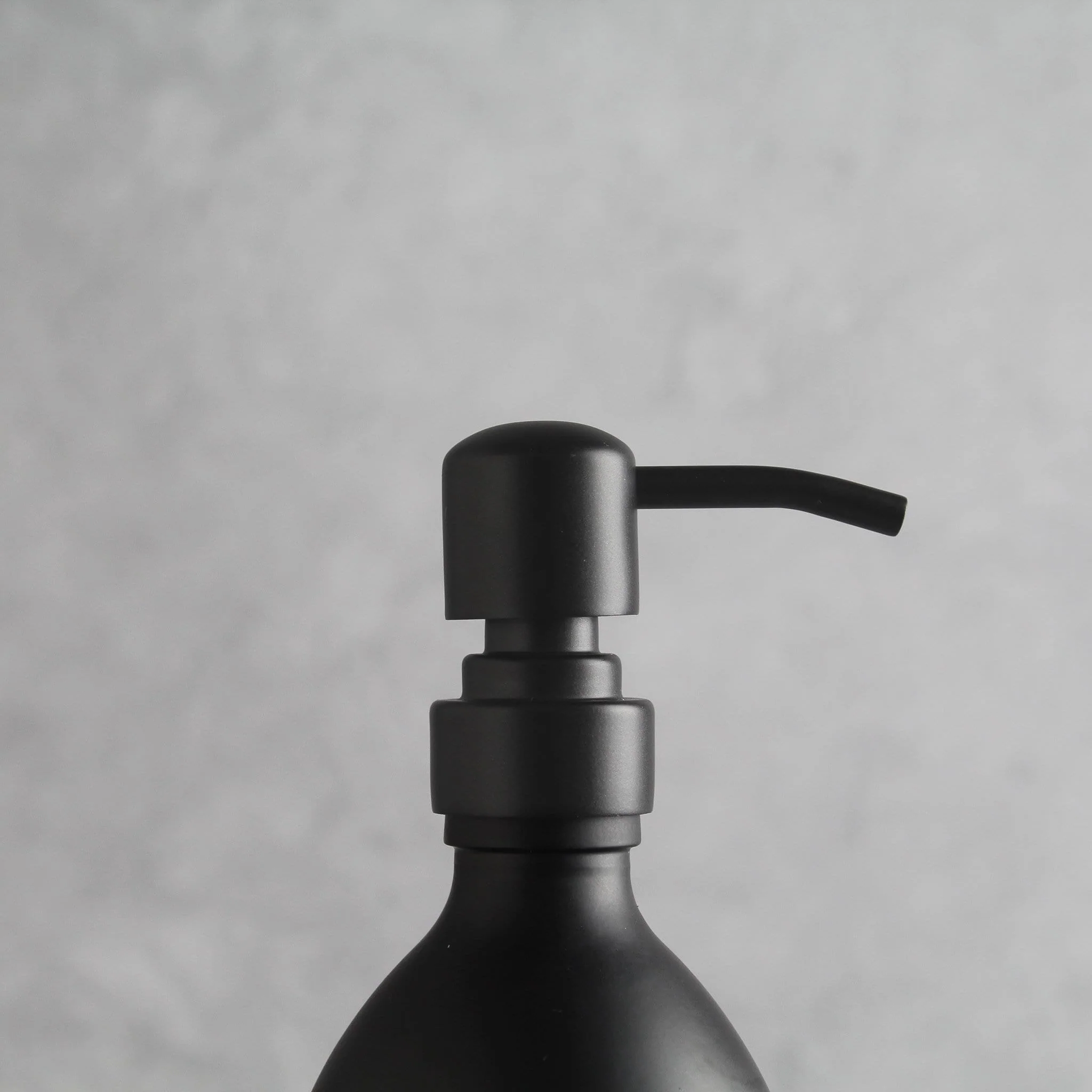 Matte Black Glass Dispenser Bottle With Matte Black Pump - Image 8