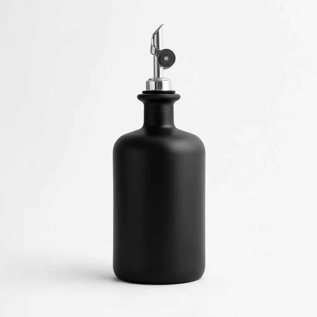 Matte Black Glass Oil Bottle - Wholesale - Image 3