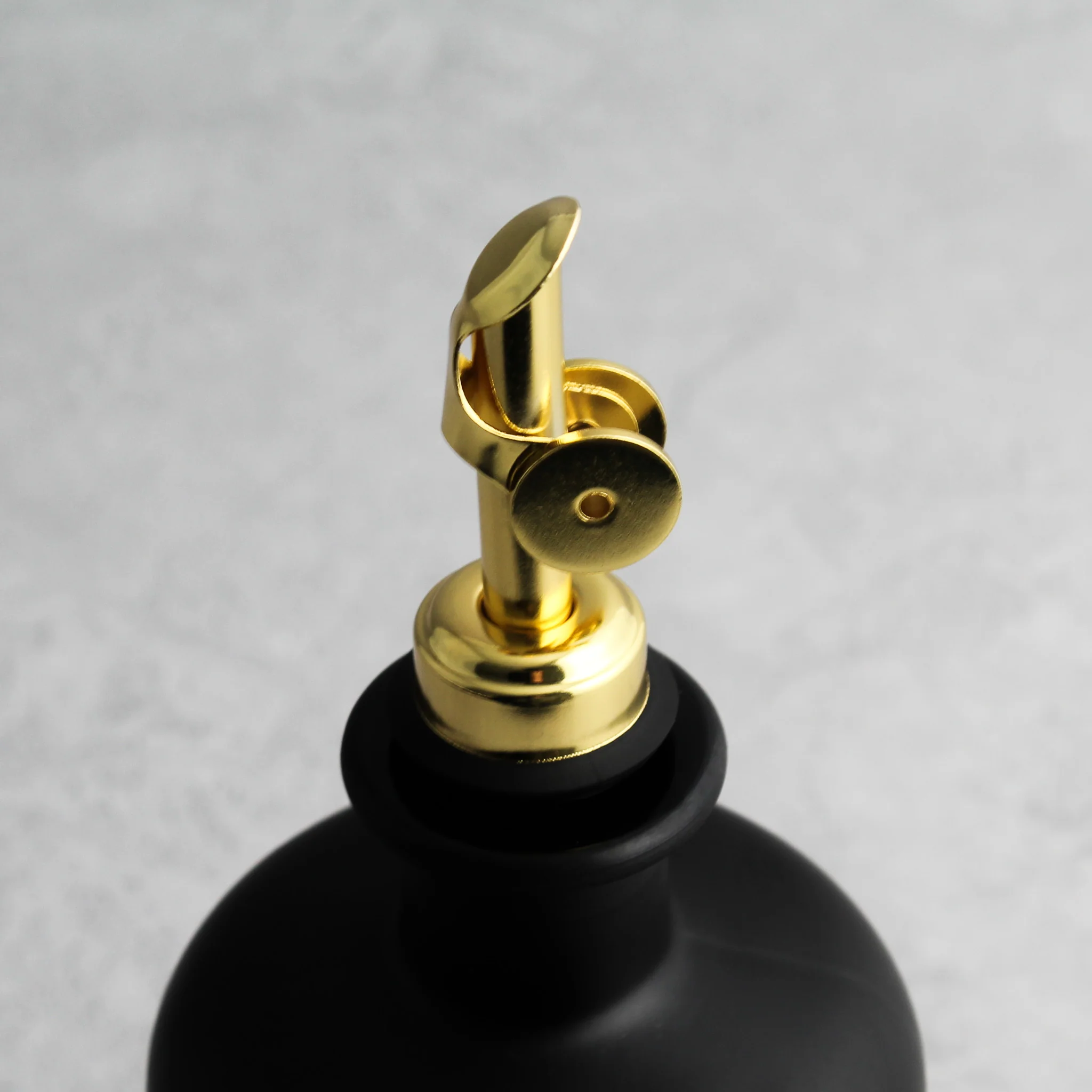 Matte Black Glass Oil Bottle With Label - Image 6