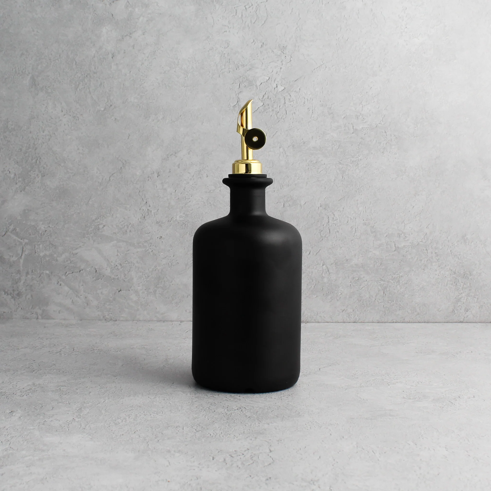 Matte Black Glass Oil Bottle With Label - Image 17
