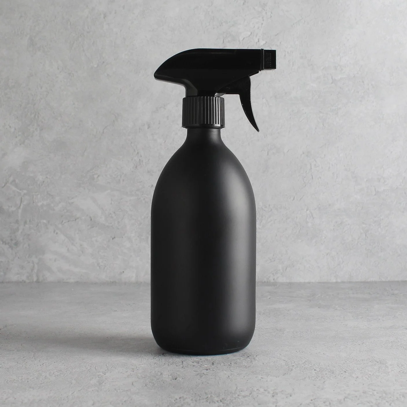 Matte Black Glass Spray Bottle With Label - Image 2