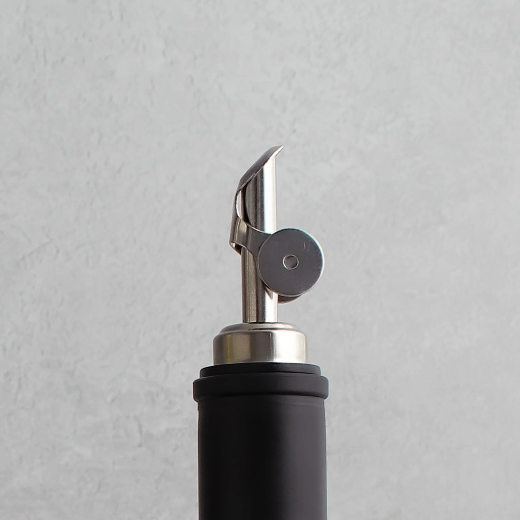 Matte Black Glass Tall Neck Oil Bottle With Label - Image 5