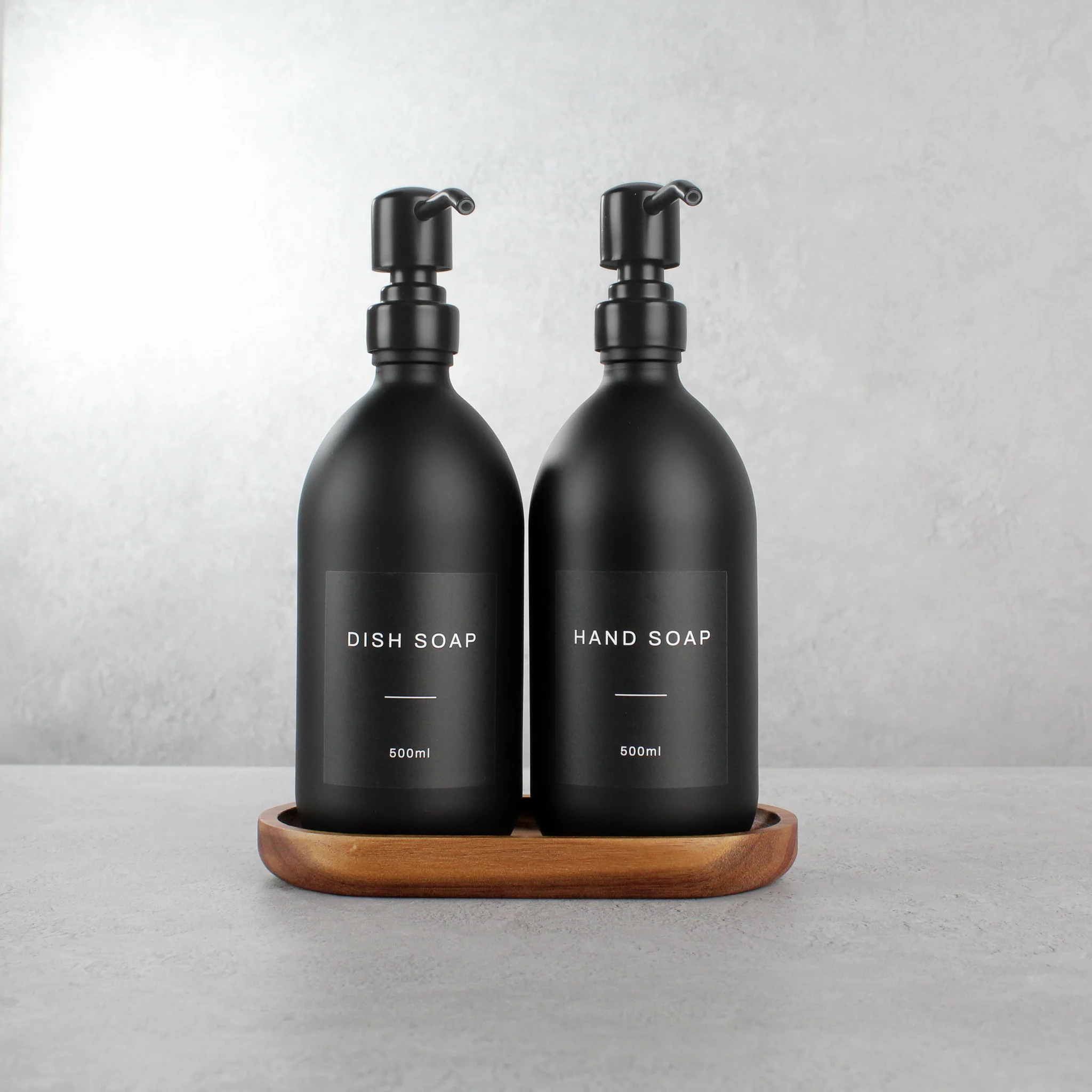 Hand Soap & Dish Soap Matte Black Glass Set - Image 12