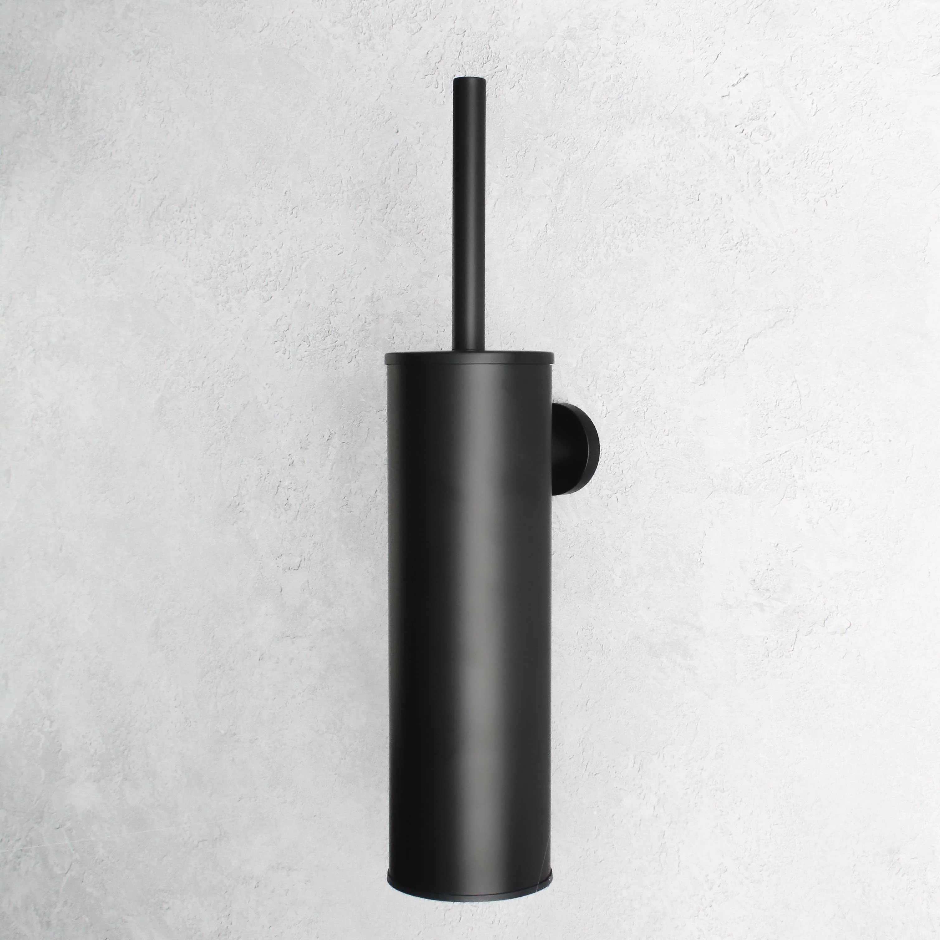 Matte Black Toilet Brush & Holder - Image 2