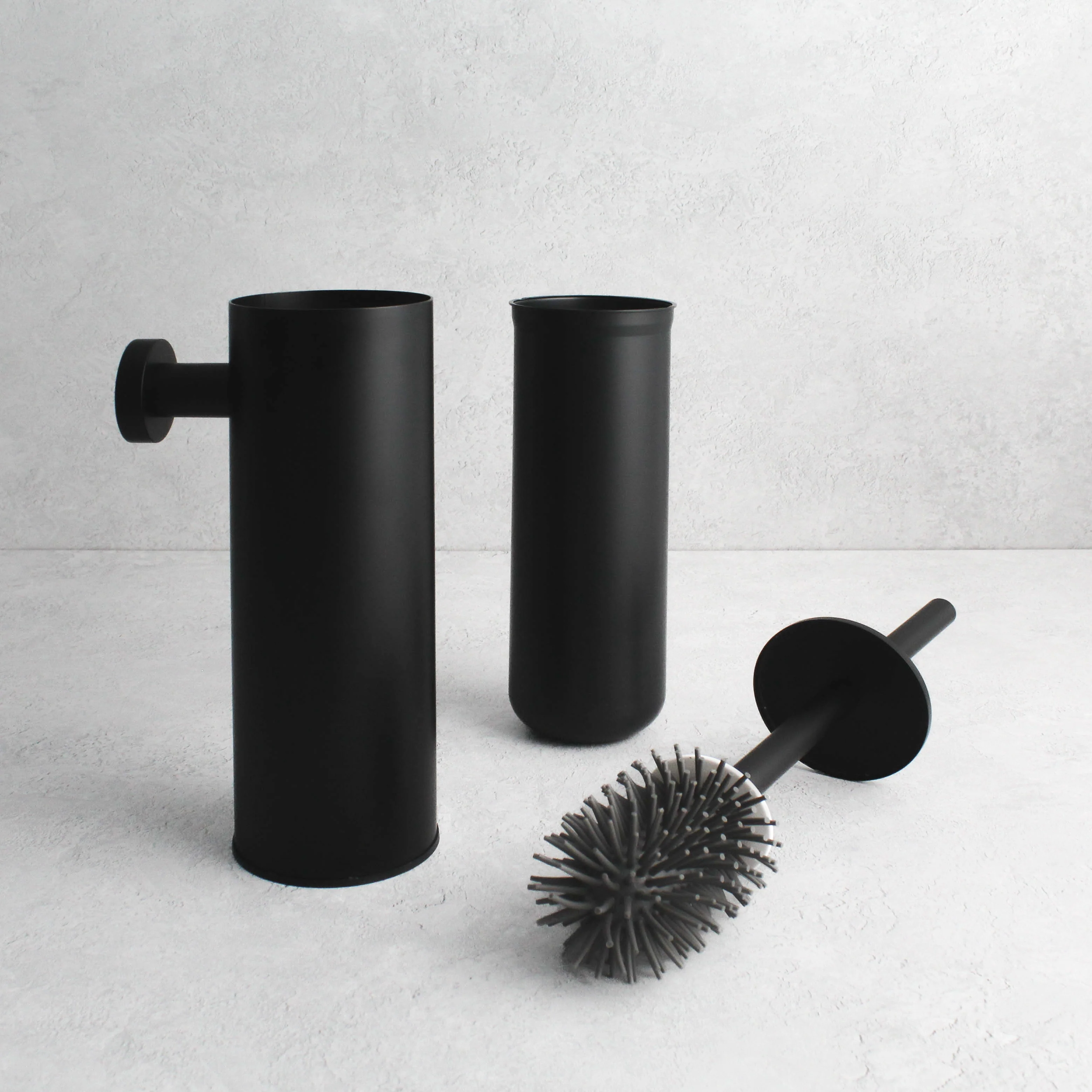 Matte Black Toilet Brush & Holder - Image 5
