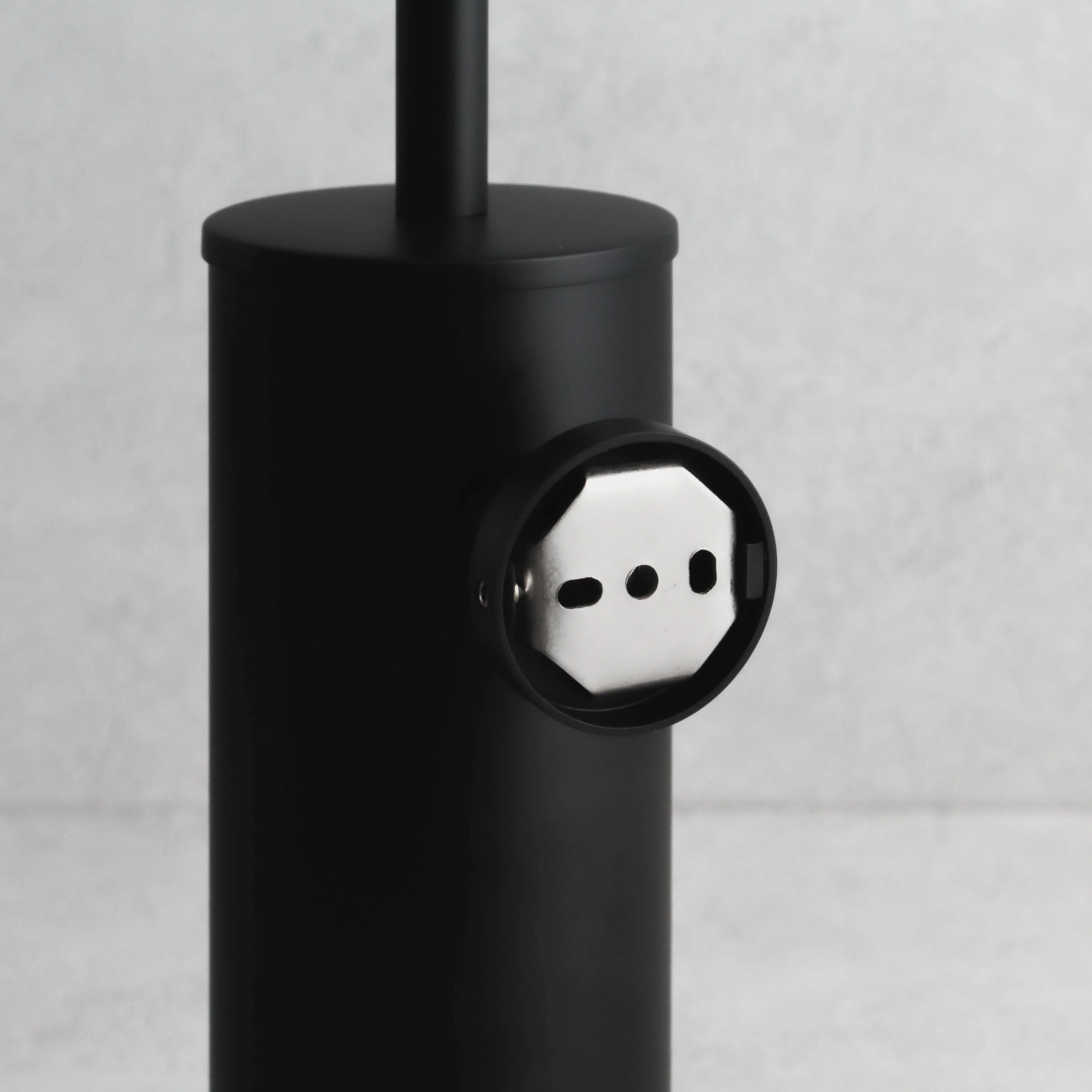 Matte Black Toilet Brush & Holder - Image 6