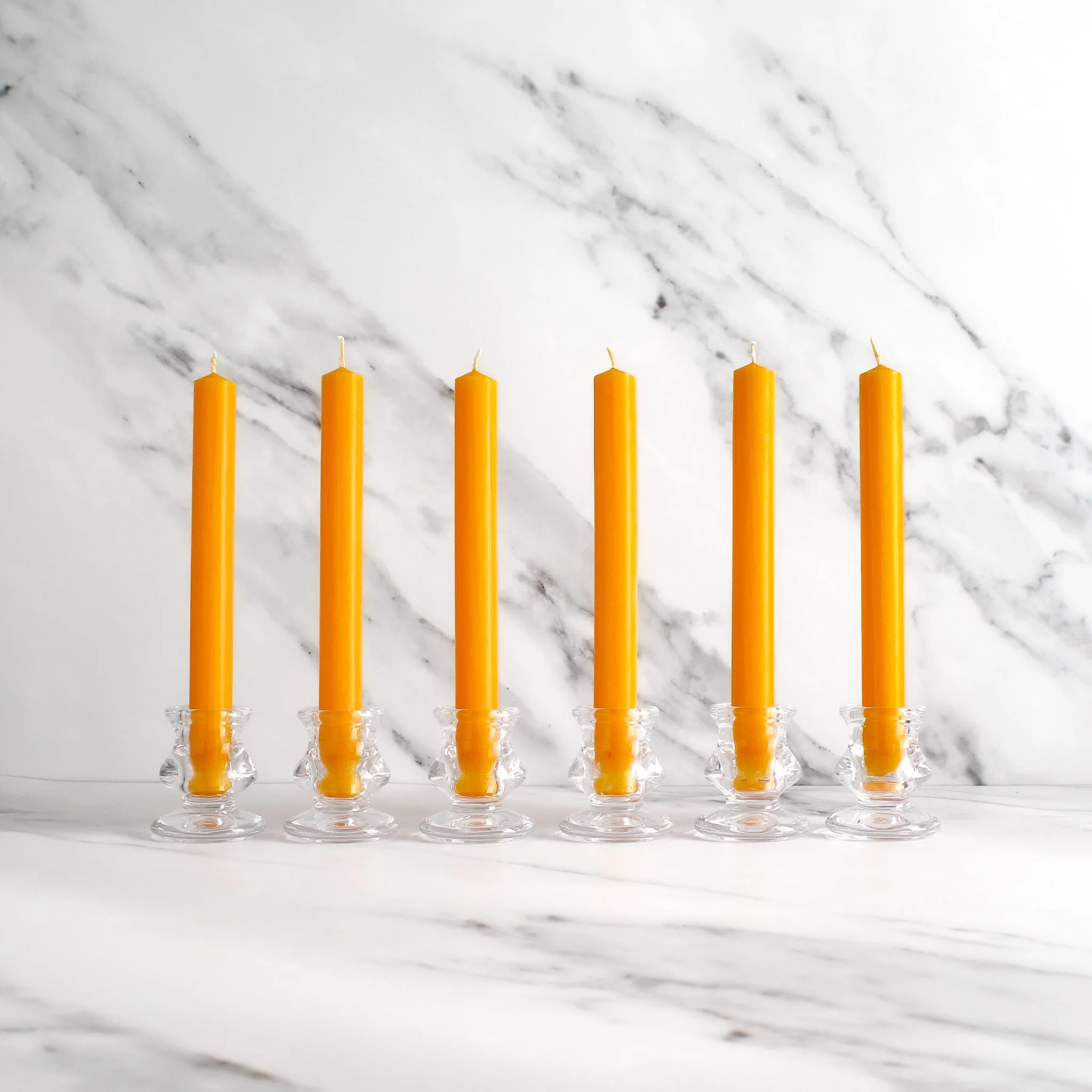 Orange Dinner Candles Pack Of 6 - Image 3