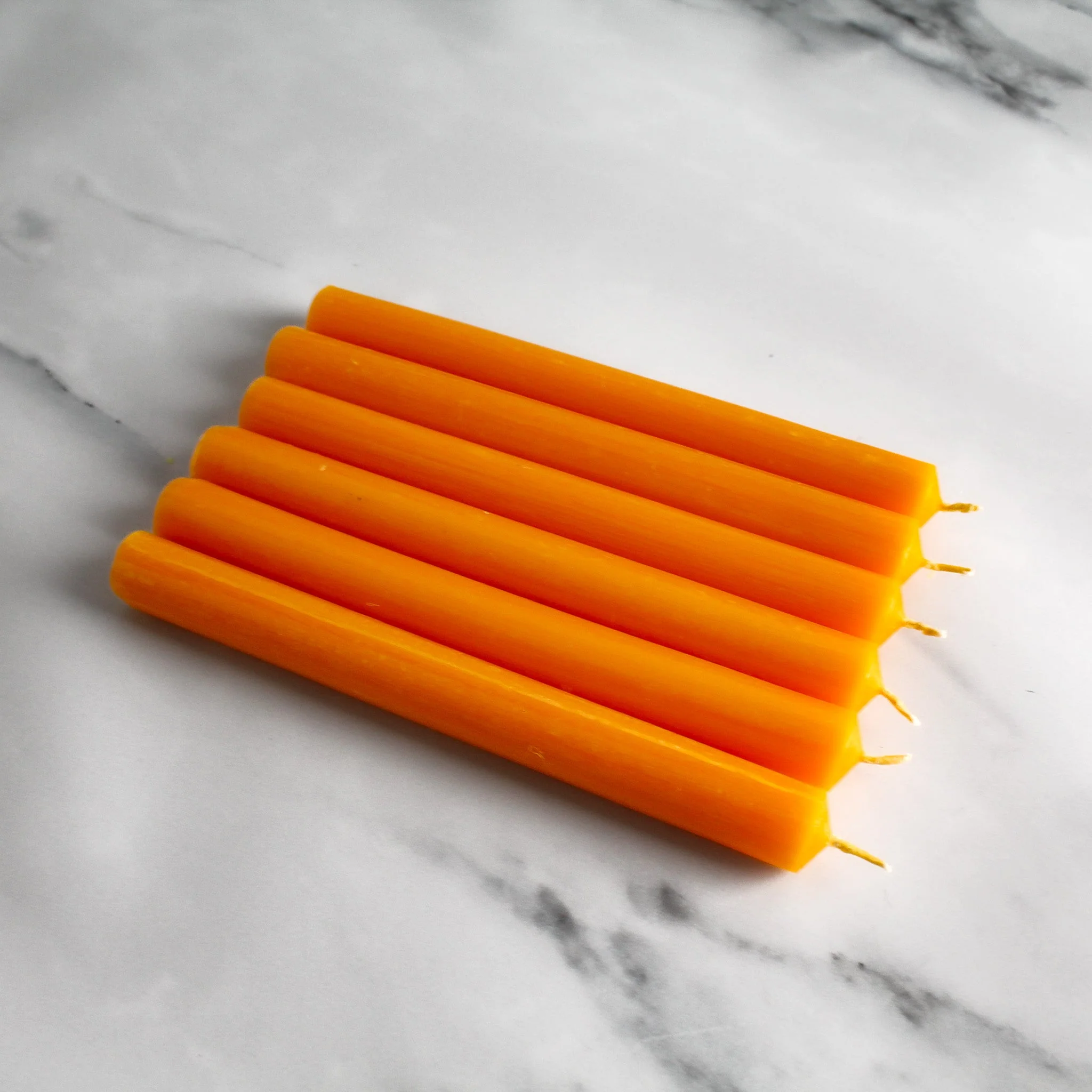 Orange Dinner Candles Pack Of 6 - Image 4