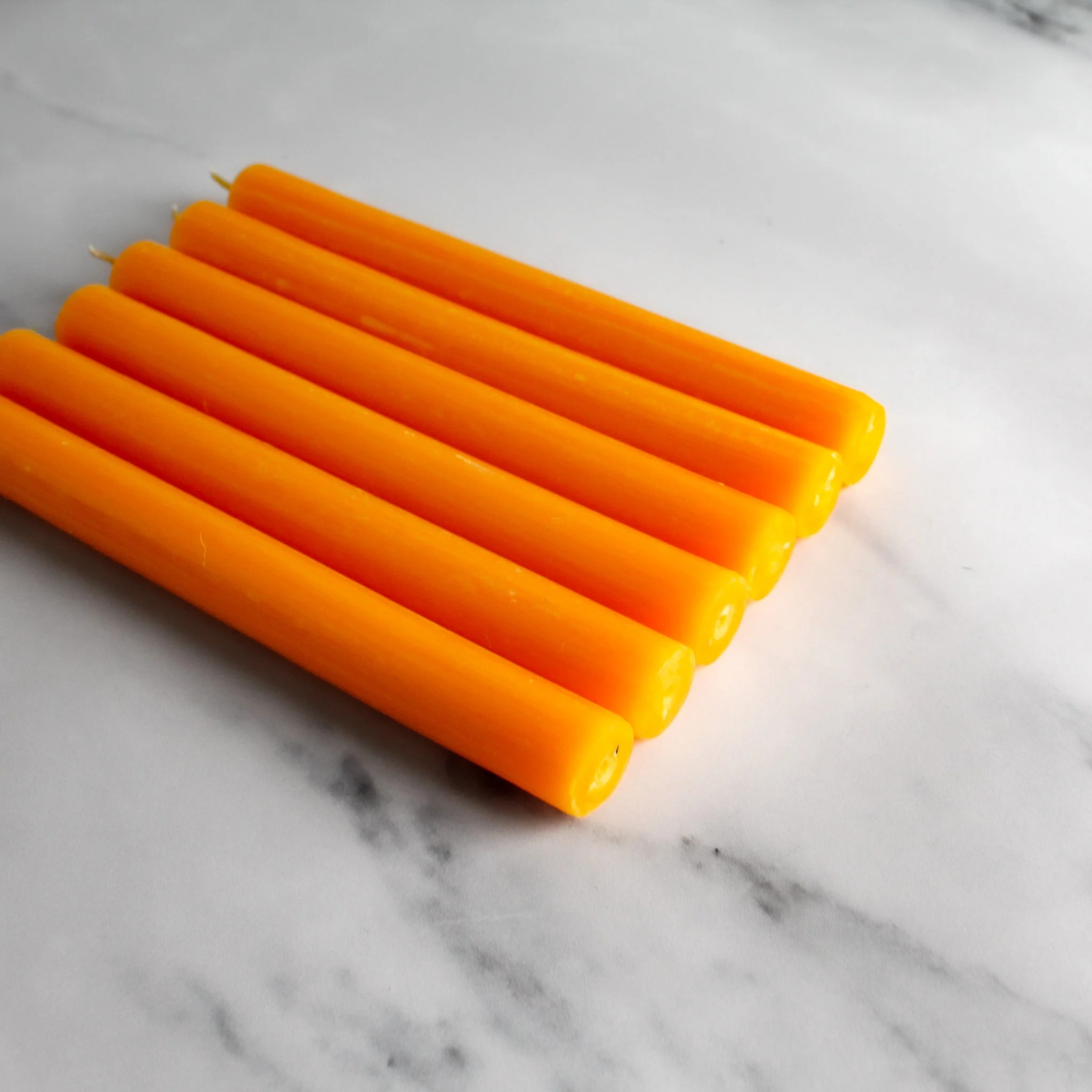 Orange Dinner Candles Pack Of 6 - Image 5