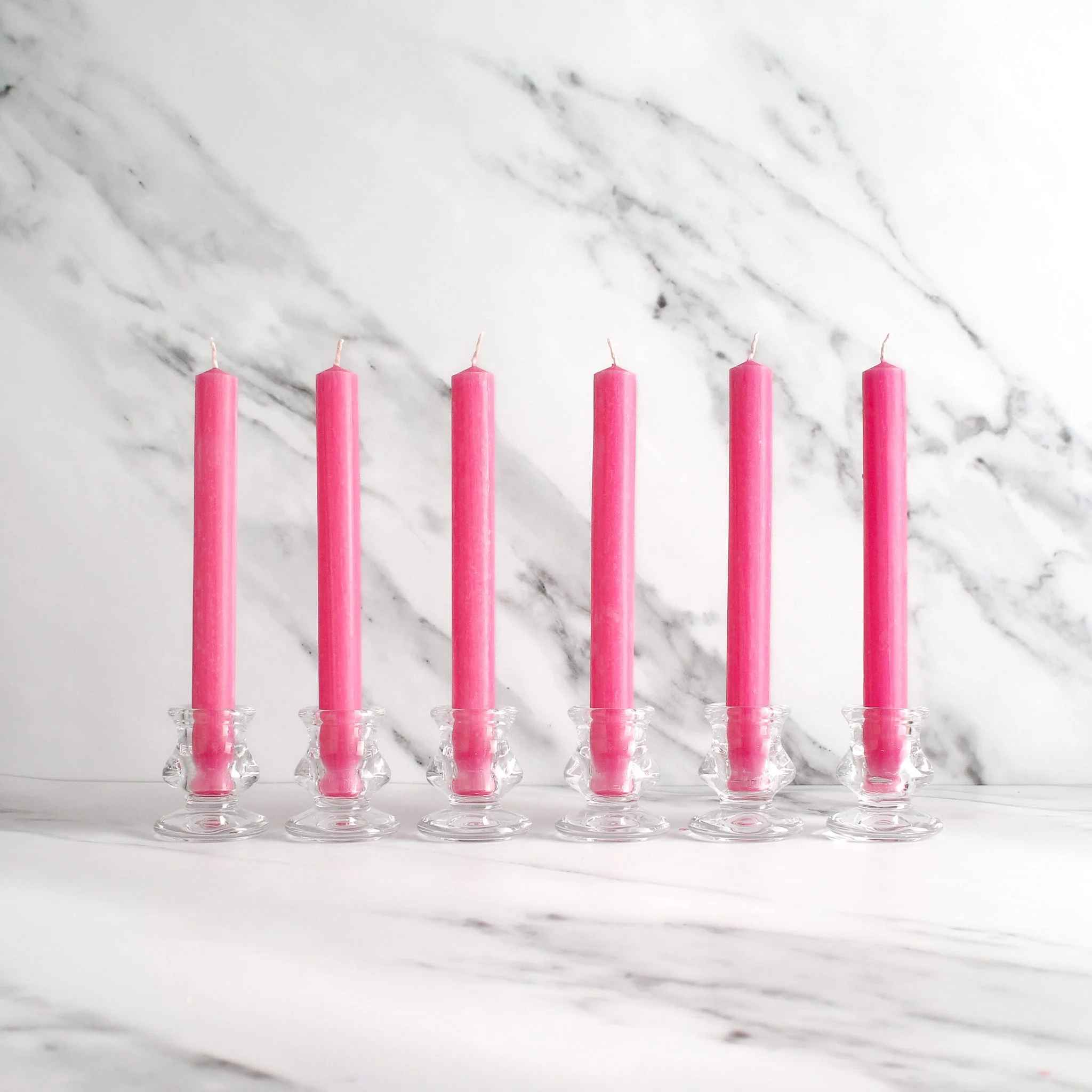 Pink Dinner Candles Pack Of 6 - Image 3