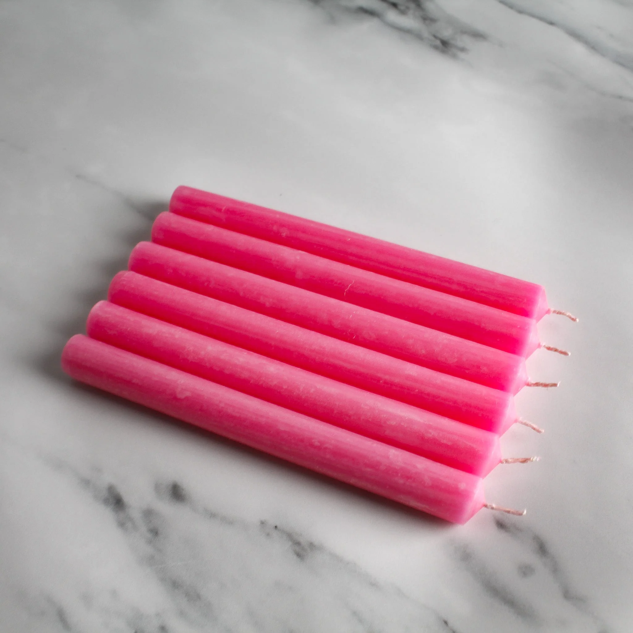 Pink Dinner Candles Pack Of 6 - Image 4