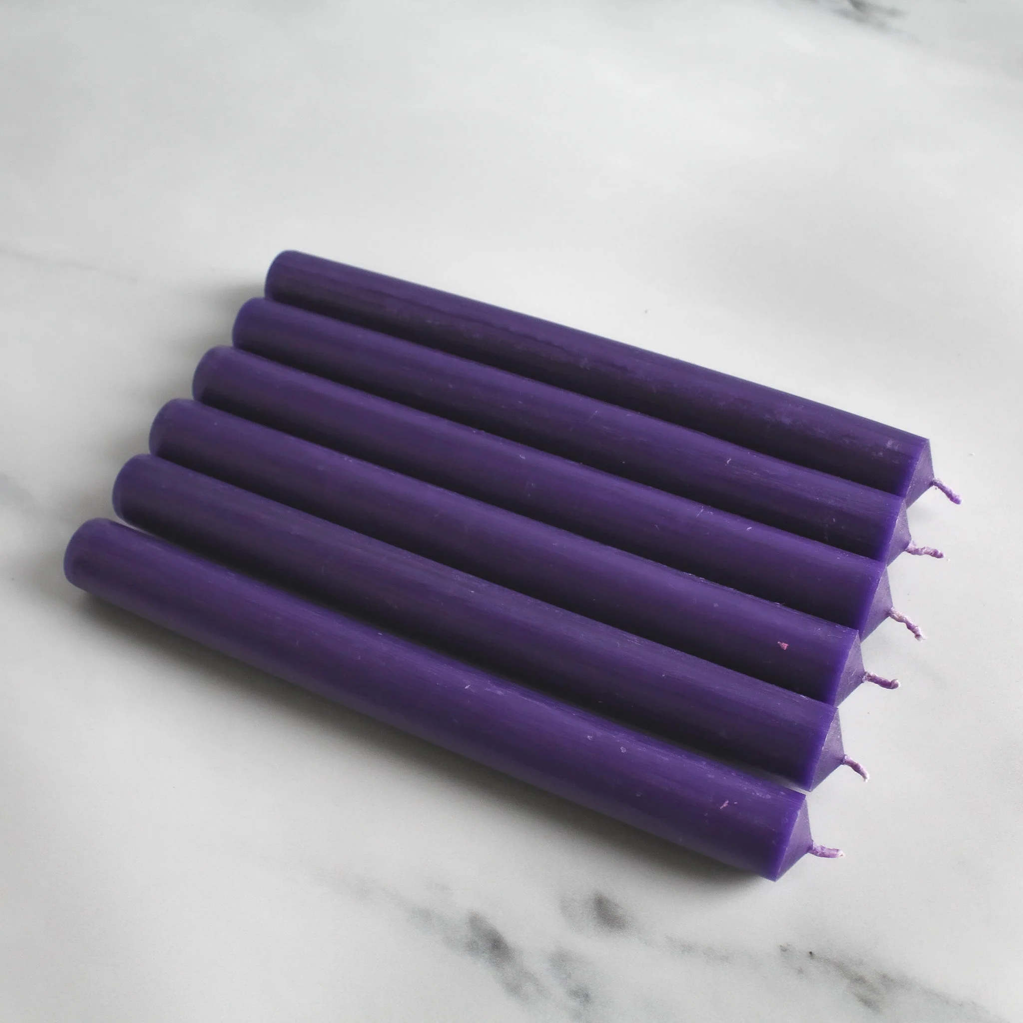 Purple Dinner Candles Pack Of 6 - Image 4