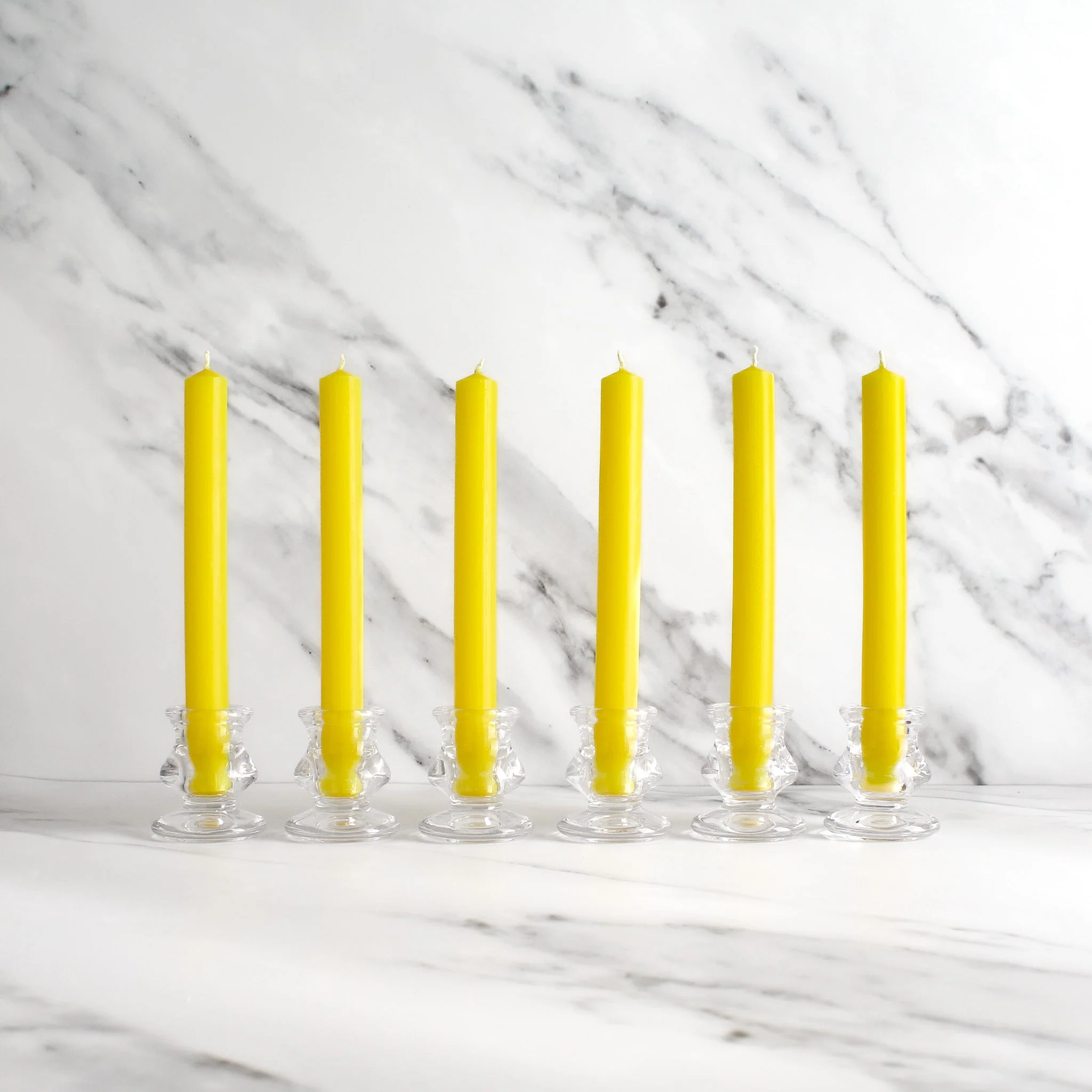 Yellow Dinner Candles Pack Of 6 - Image 3