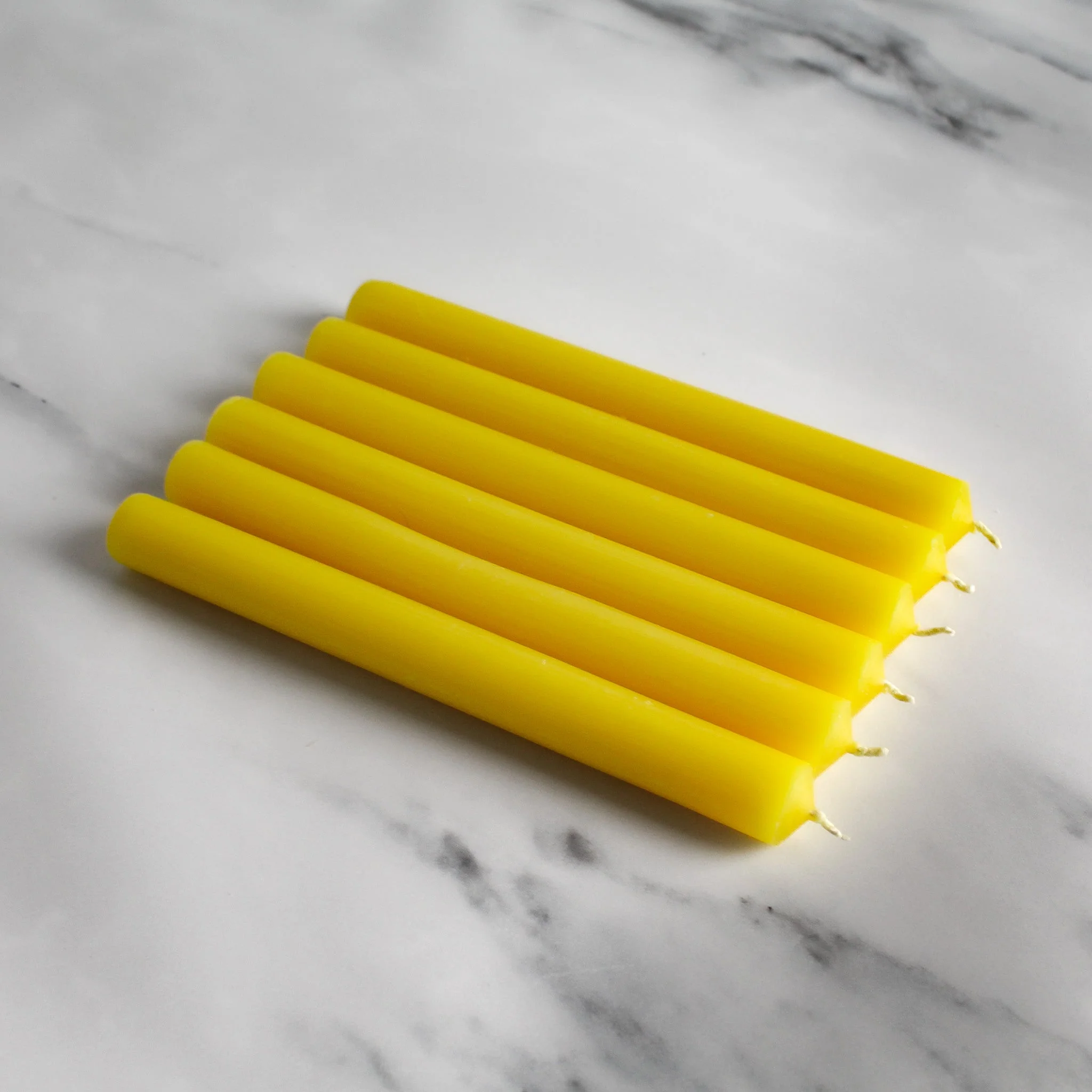 Yellow Dinner Candles Pack Of 6 - Image 4