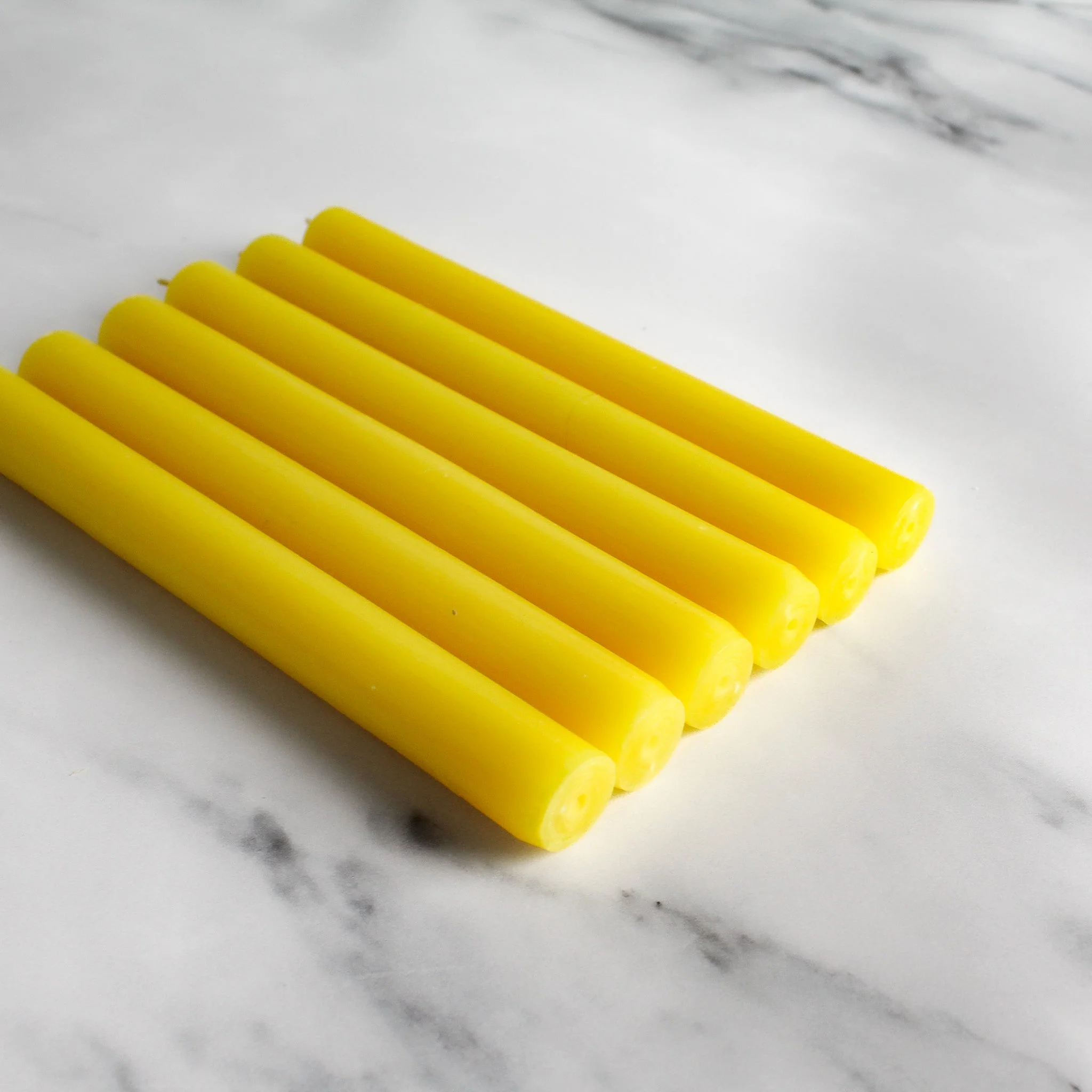 Yellow Dinner Candles Pack Of 6 - Image 5