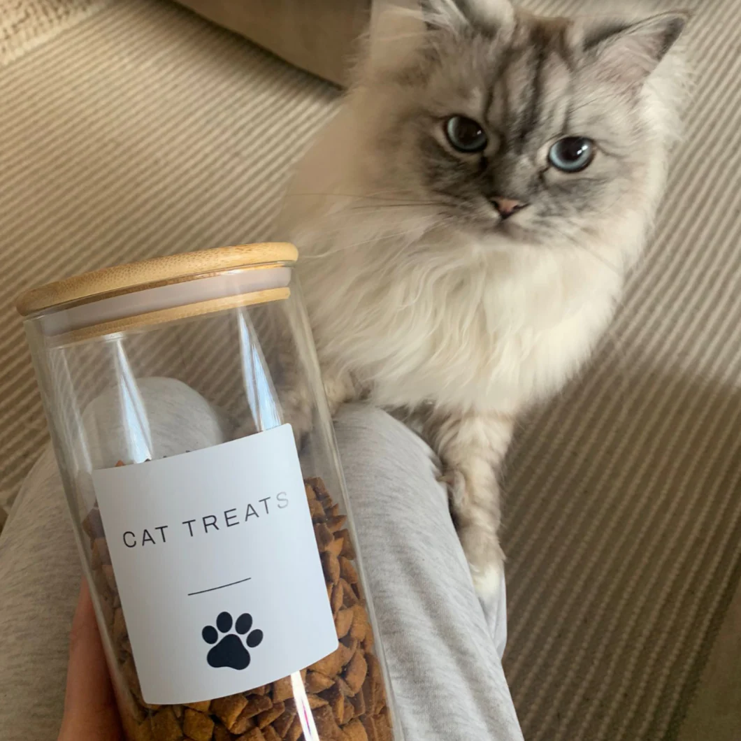 Pet Treat Jar With Bamboo Lid - Image 3