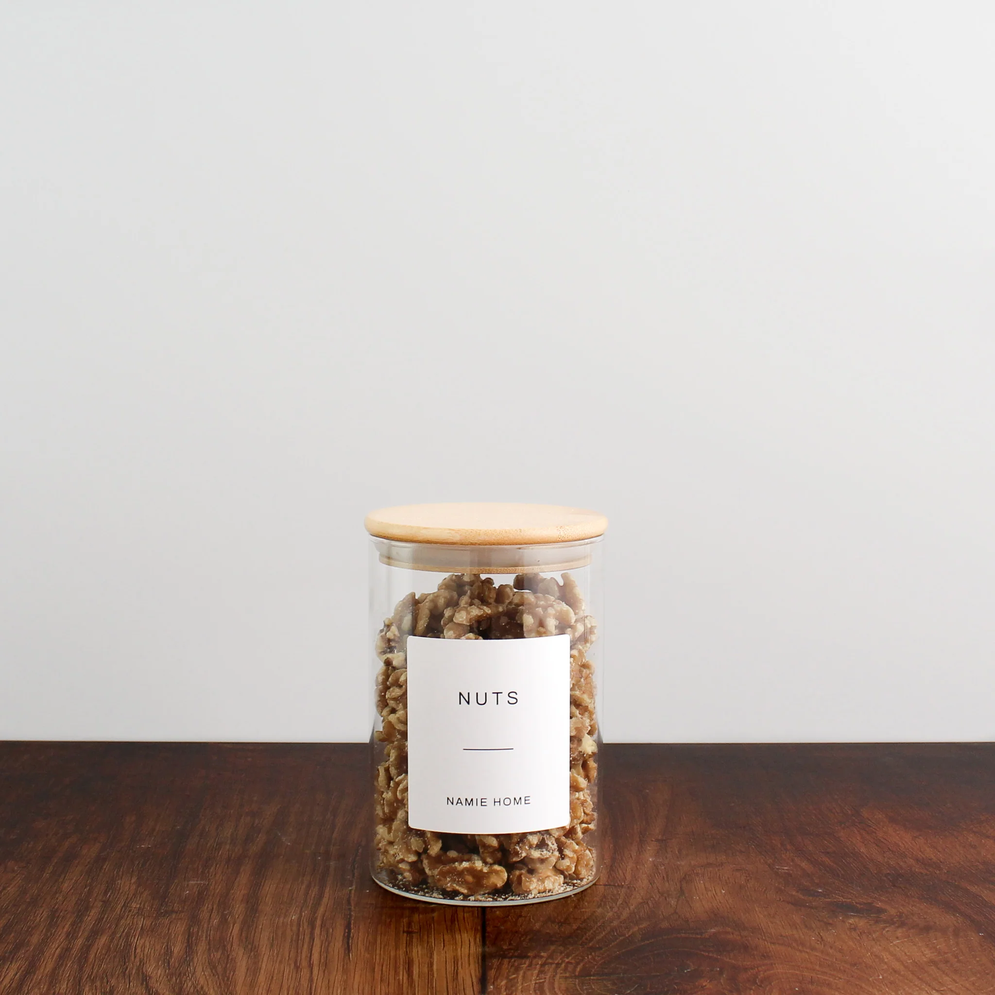 Glass Storage Jar With Bamboo Lid For Pantry - Image 4