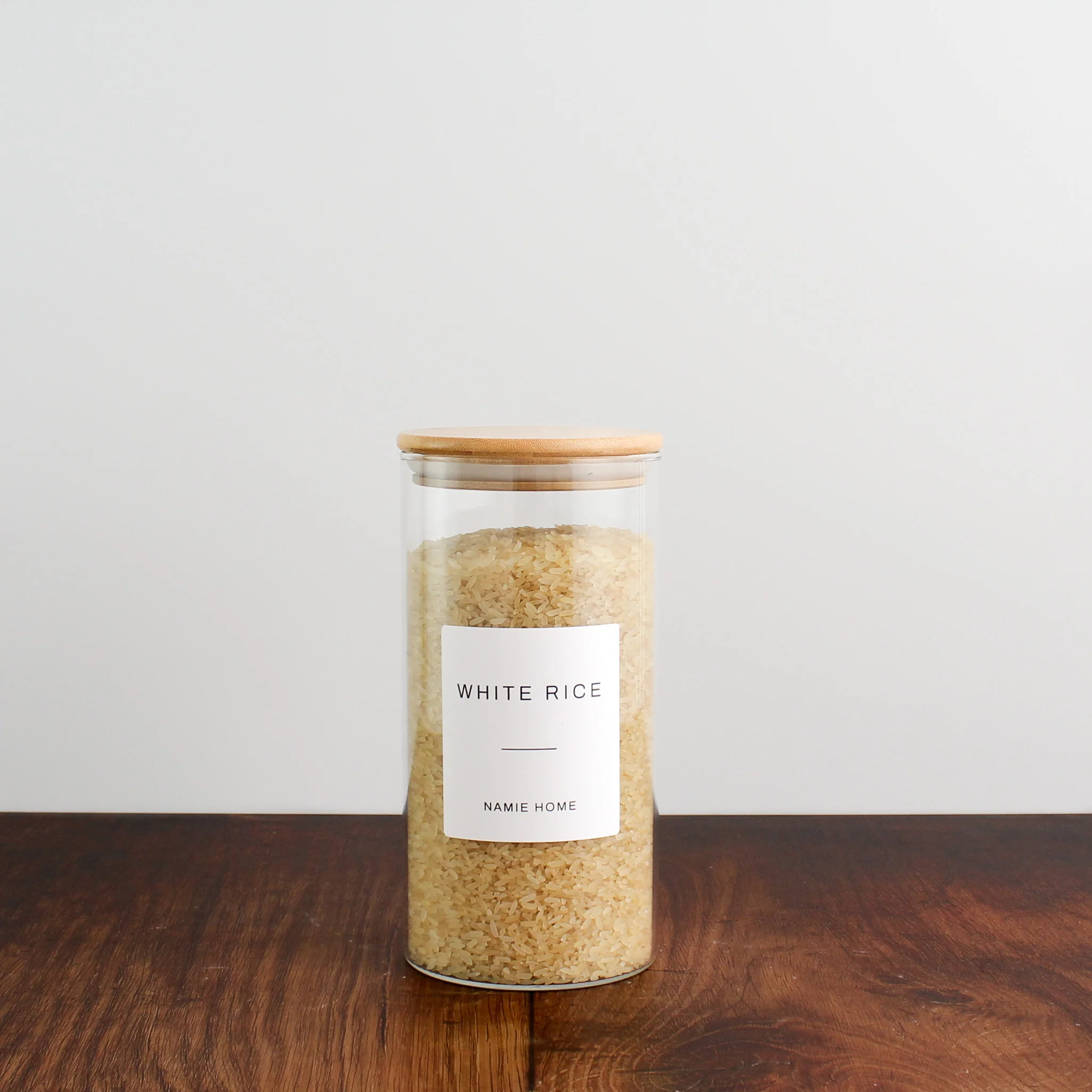Glass Storage Jar With Bamboo Lid For Pantry - Image 5