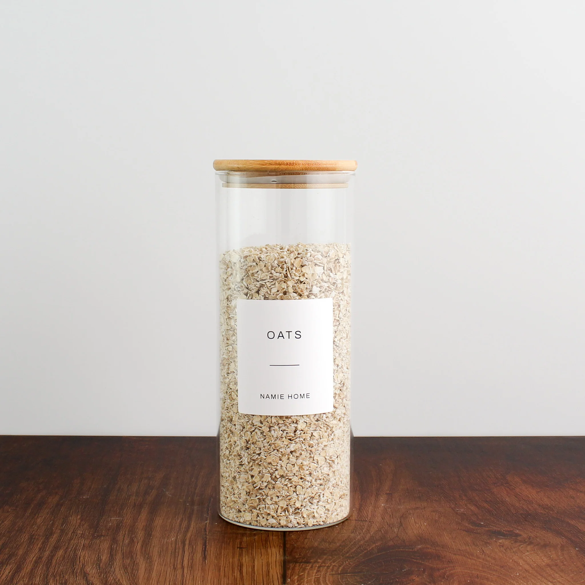 Glass Storage Jar With Bamboo Lid For Pantry - Image 6