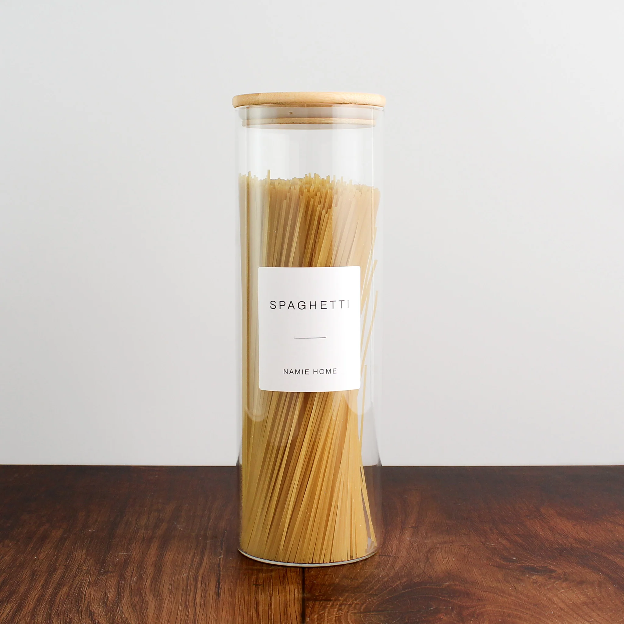 Glass Storage Jar With Bamboo Lid For Pantry - Image 7