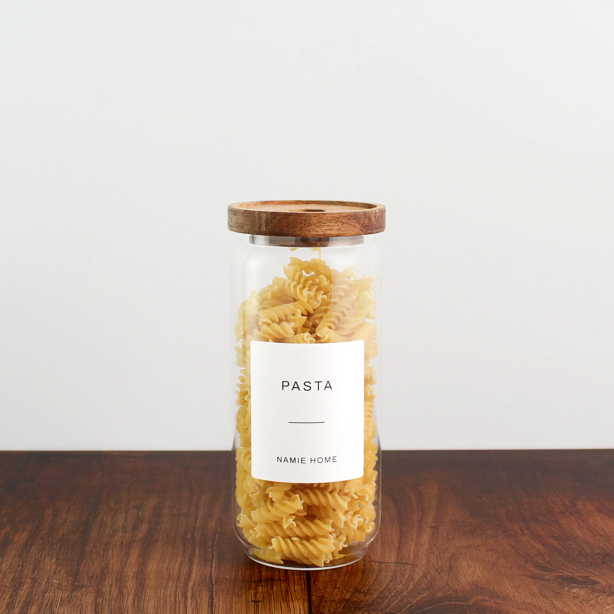 Glass Storage Jar With Acacia Lid For Pantry - Image 4