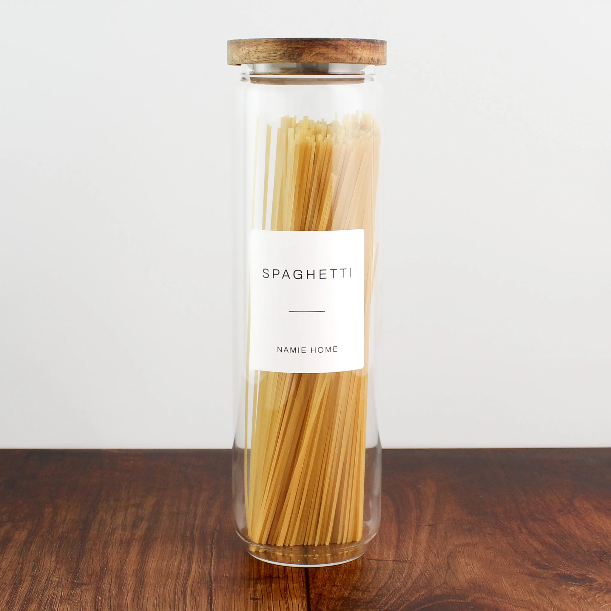 Glass Storage Jar With Acacia Lid For Pantry - Image 5