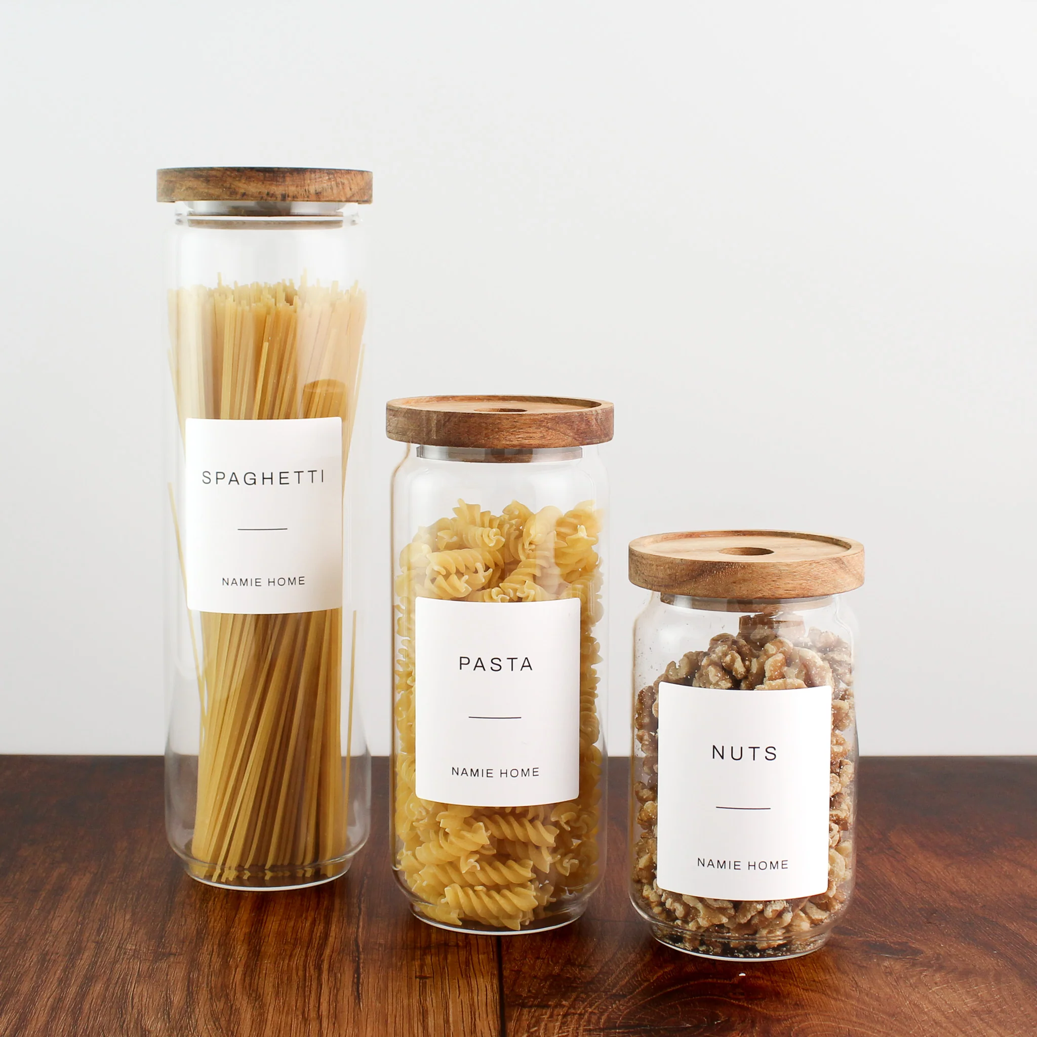 Glass Storage Jar With Acacia Lid For Pantry - Image 8