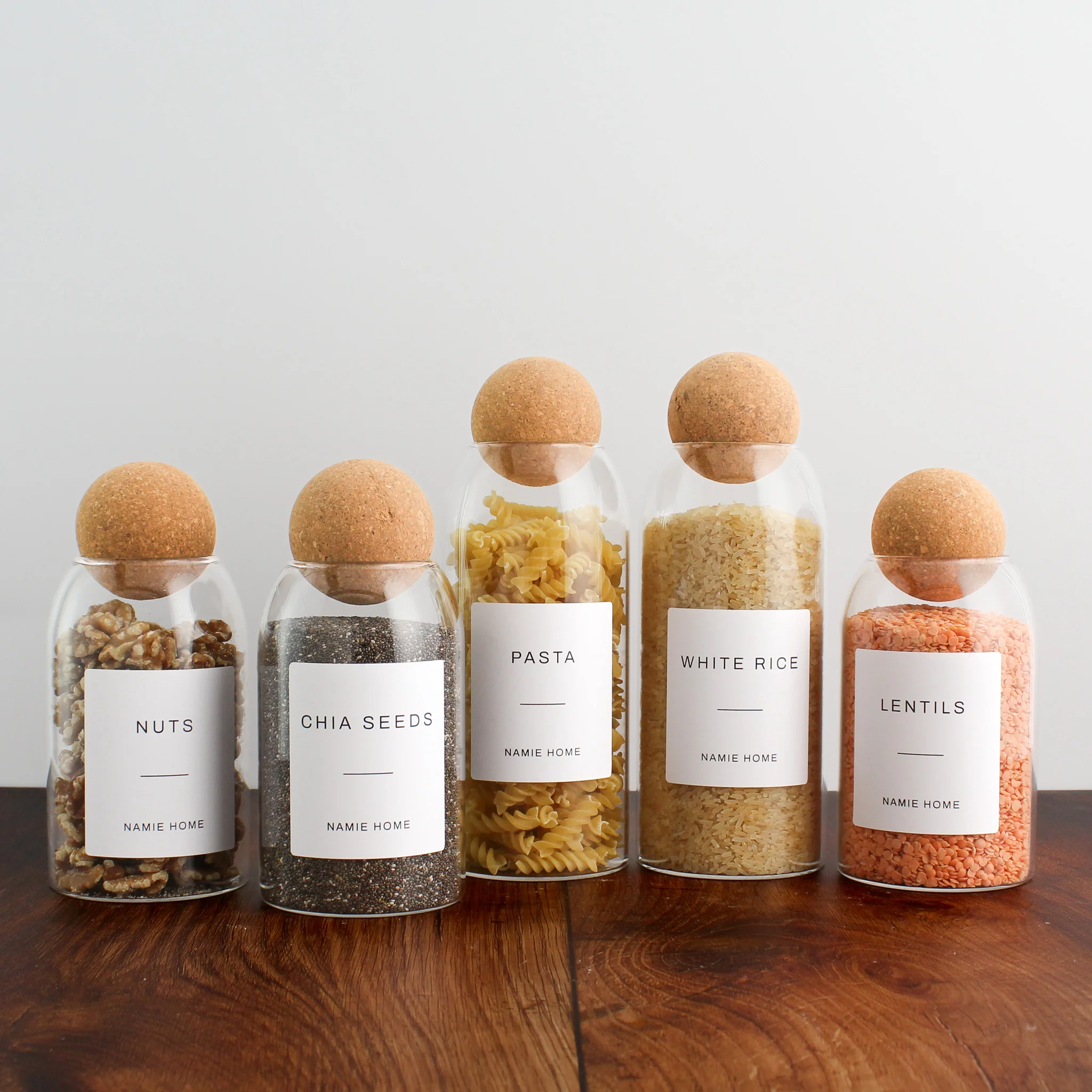 Glass Cork Ball Storage Jar For Pantry - Image 8