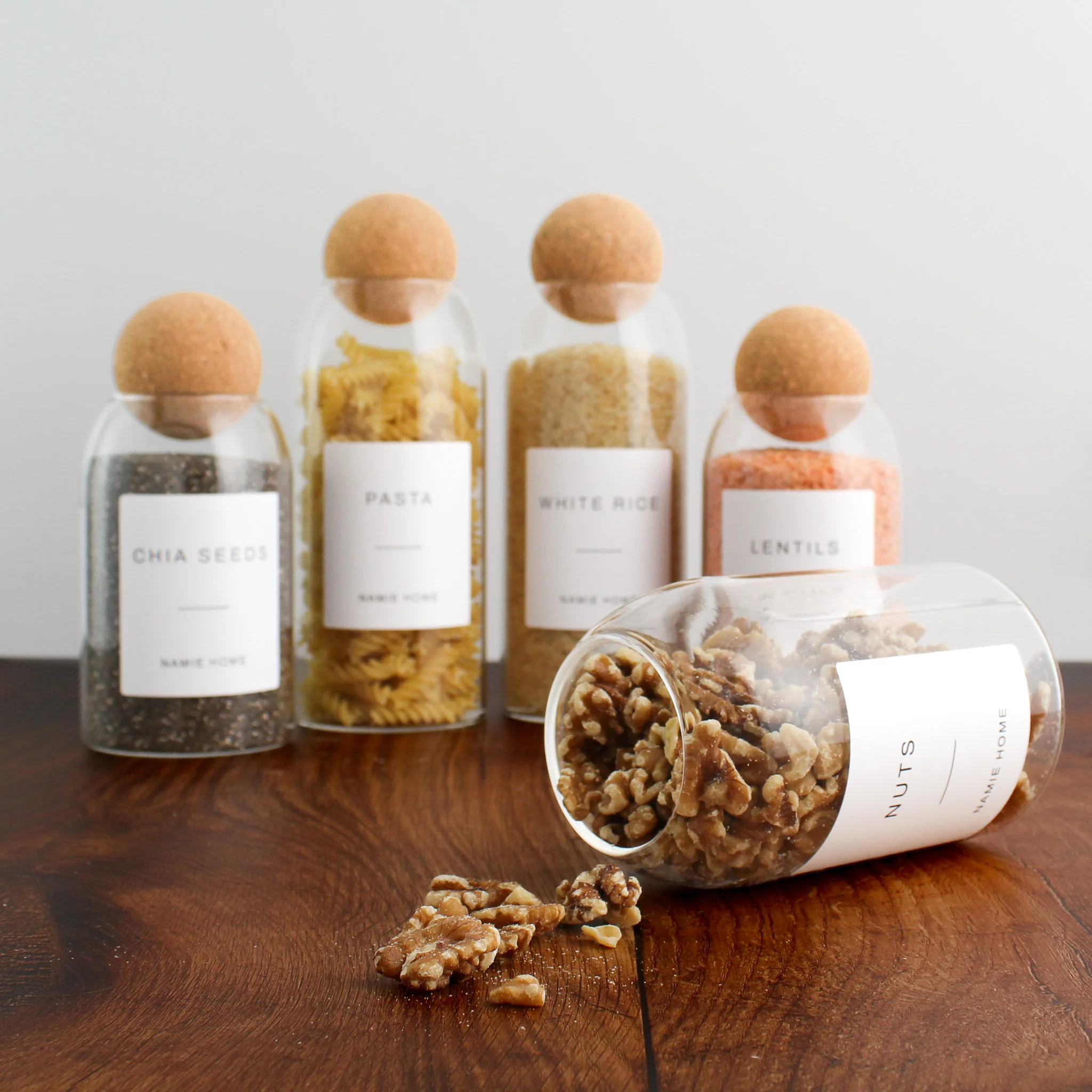 Glass Cork Ball Storage Jar For Pantry - Image 9