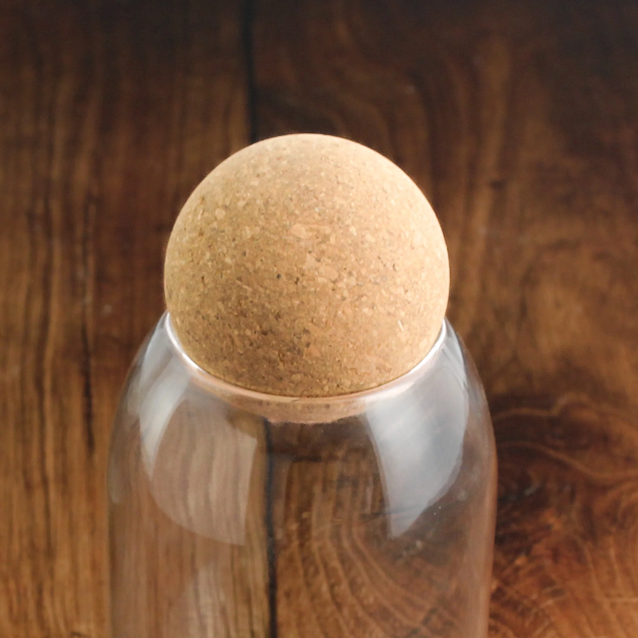 Tea Coffee Sugar Cork Ball Glass Storage Jar Set - Image 13