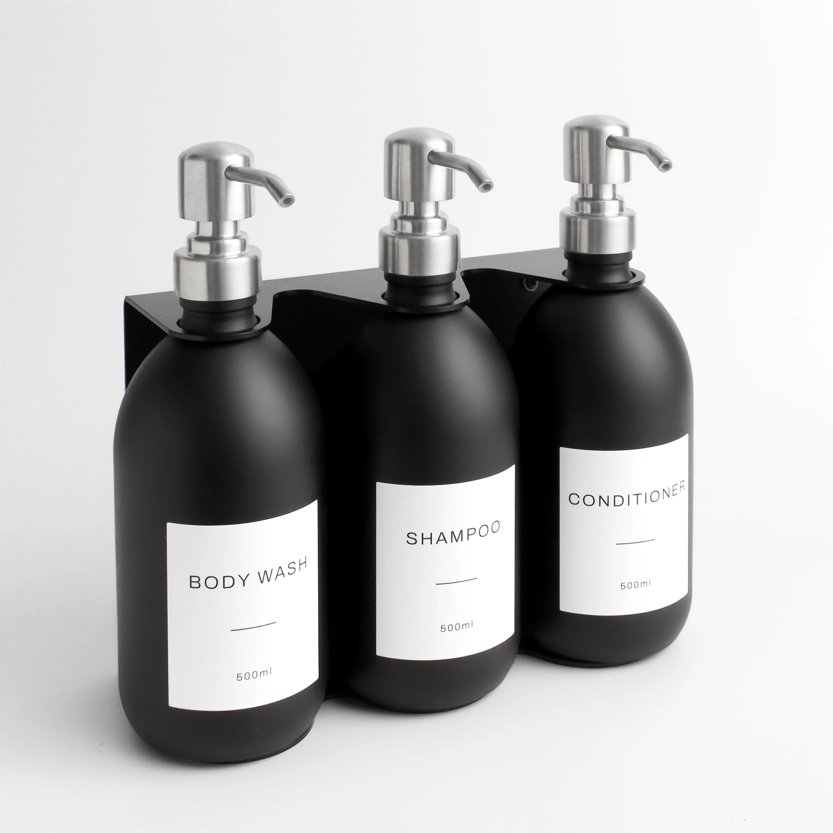 Black Wall Bracket & Matte Black Dispenser Set - Image 10