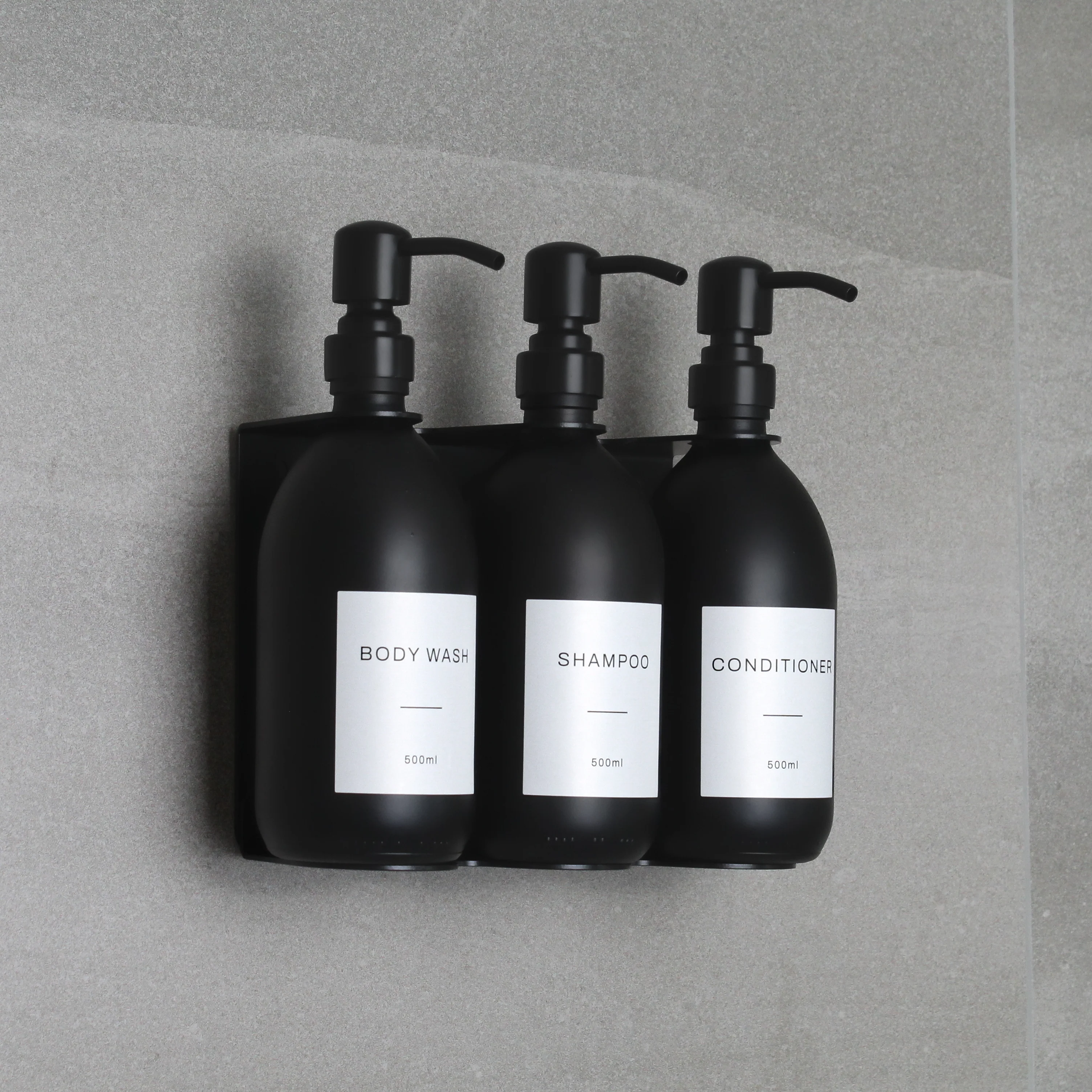 Black Wall Bracket & Matte Black Dispenser Set - Image 6