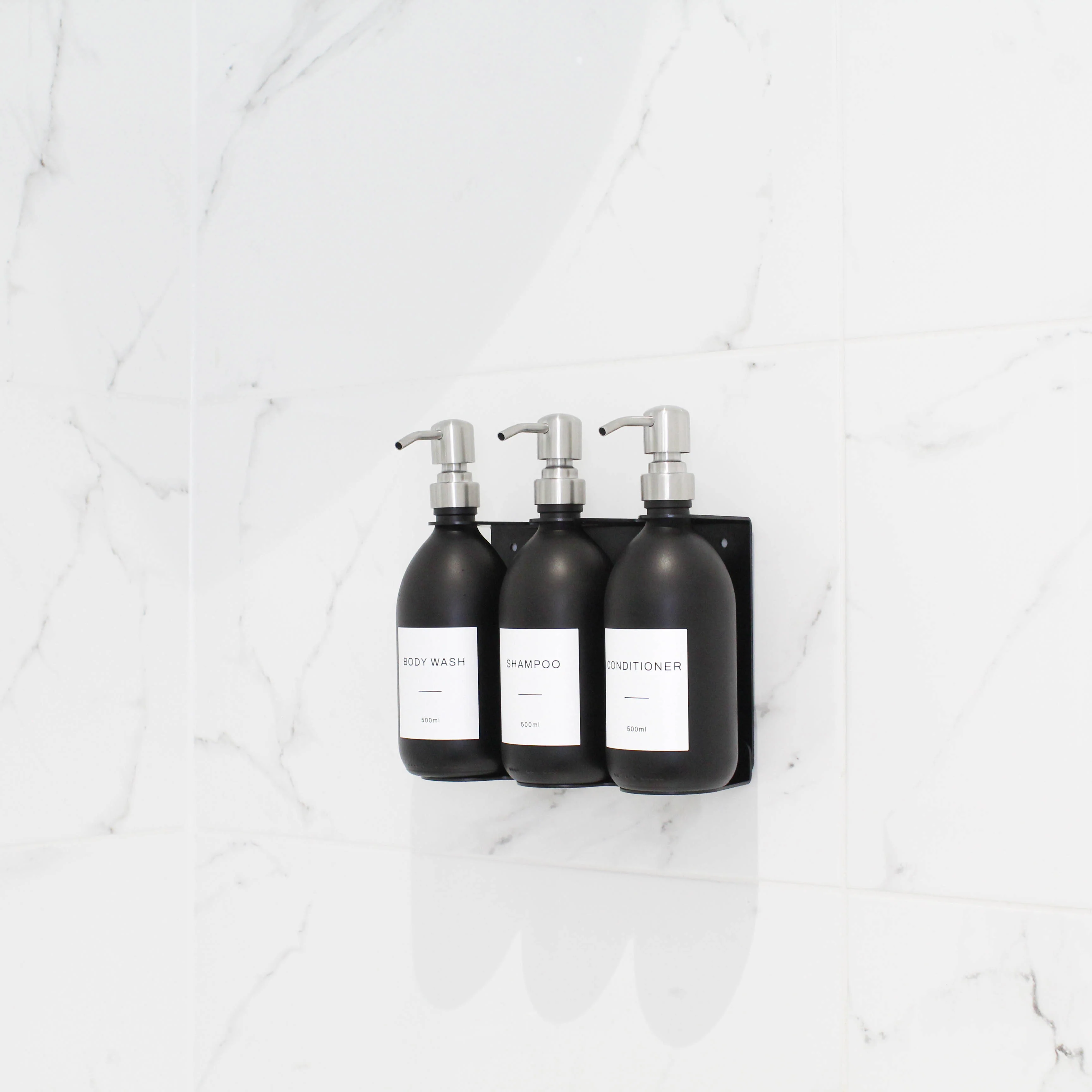 Black Wall Bracket & Matte Black Dispenser Set - Image 7