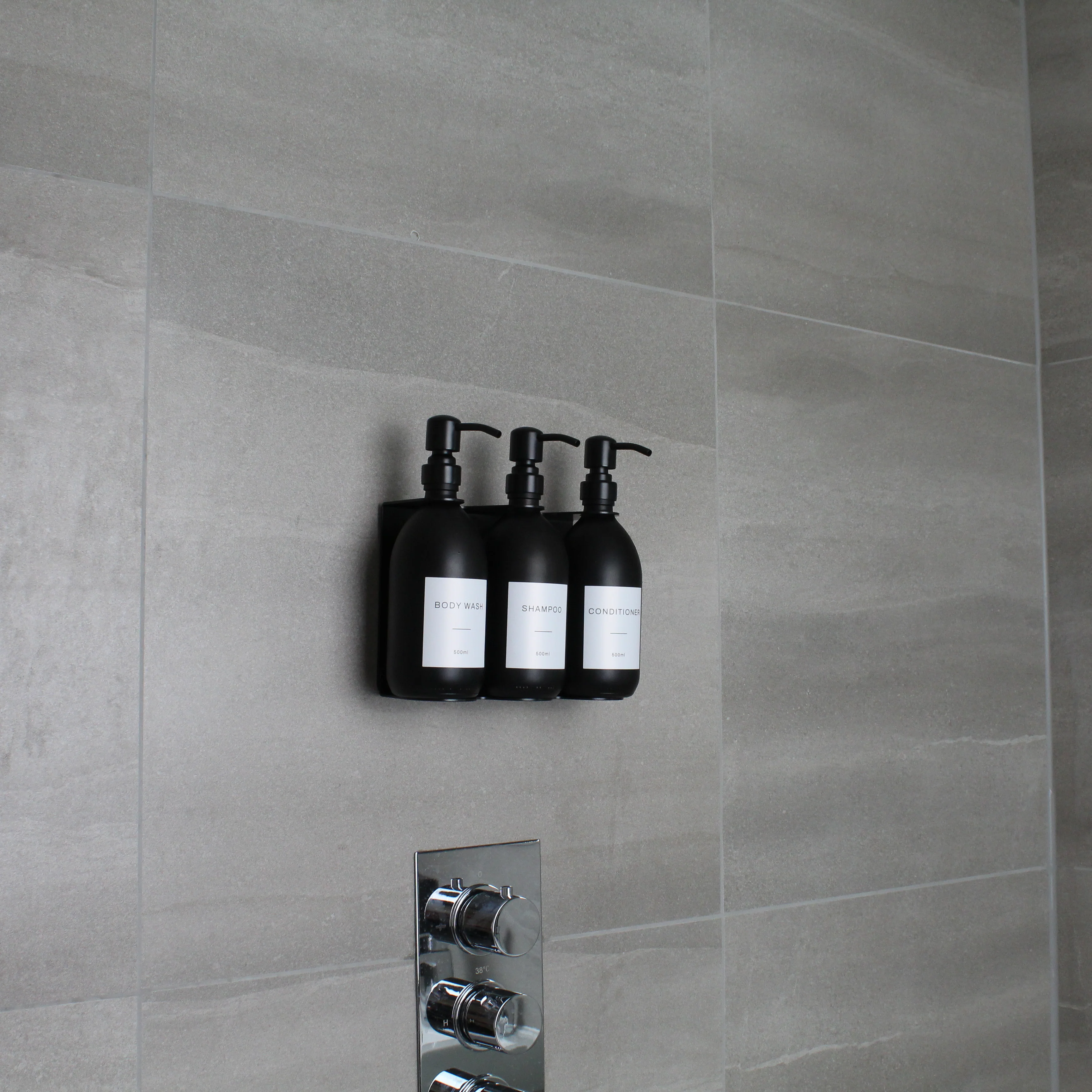 Black Wall Bracket & Matte Black Dispenser Set - Image 8