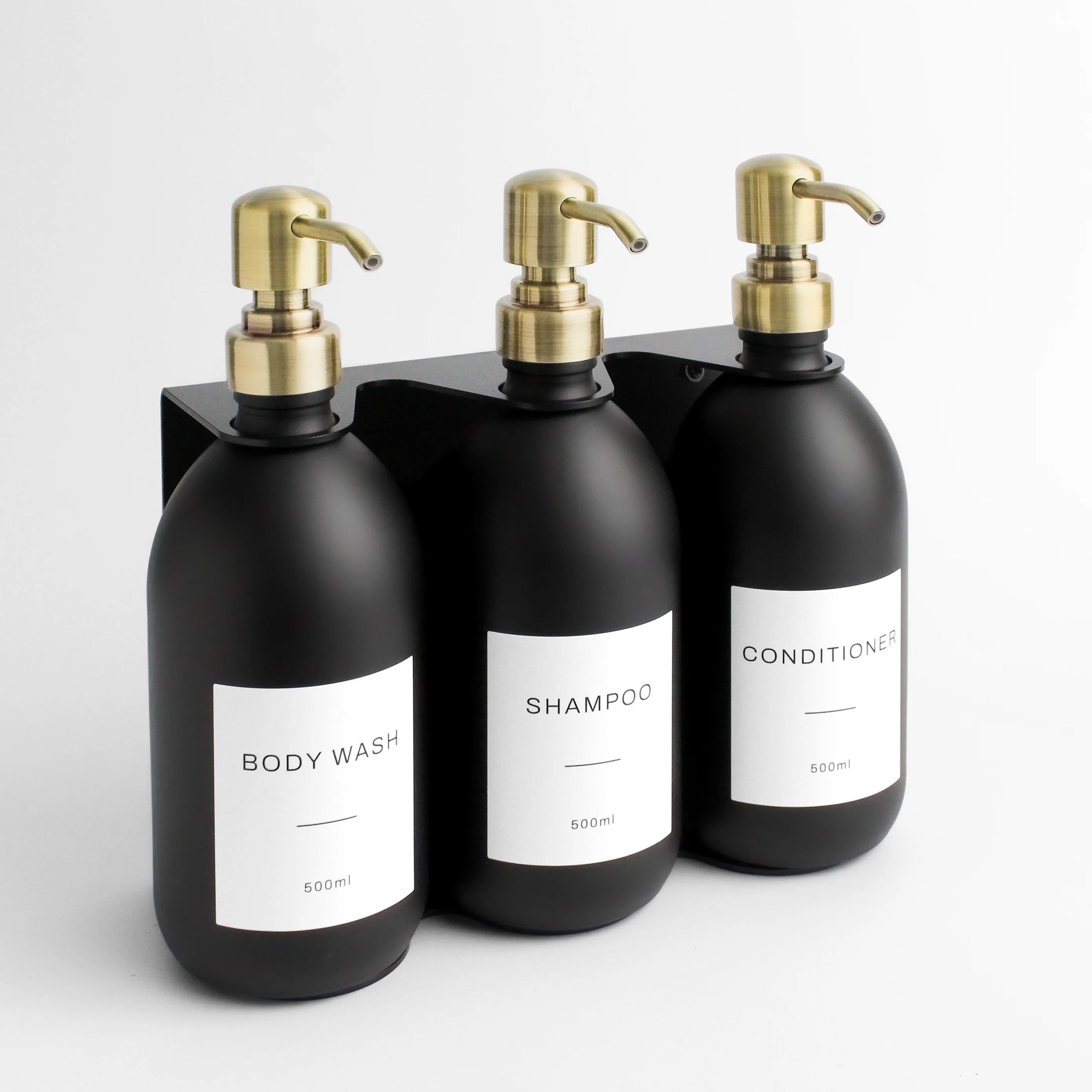 Black Wall Bracket & Matte Black Dispenser Set - Image 9