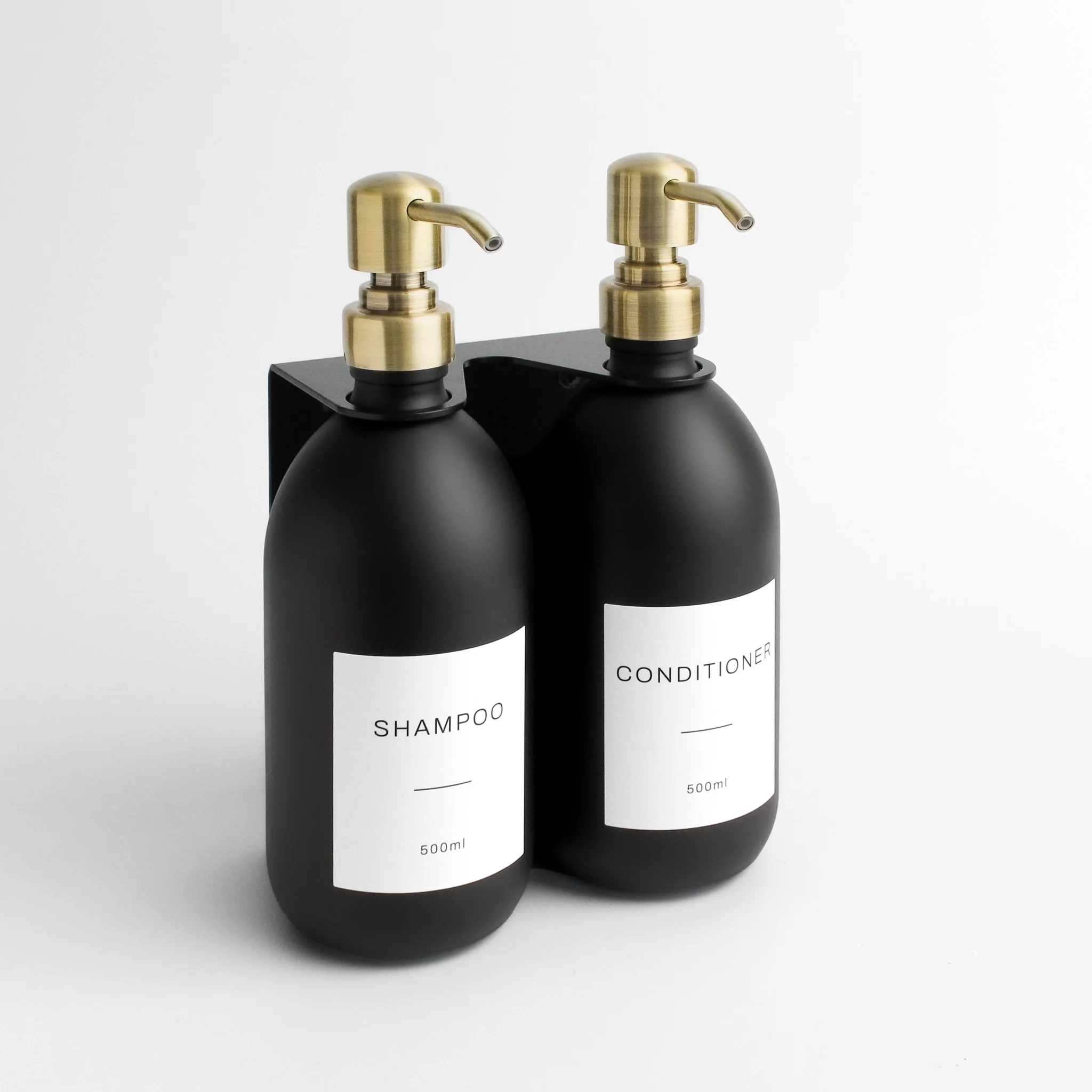 Black Wall Bracket & Matte Black Dispenser Set - Image 15