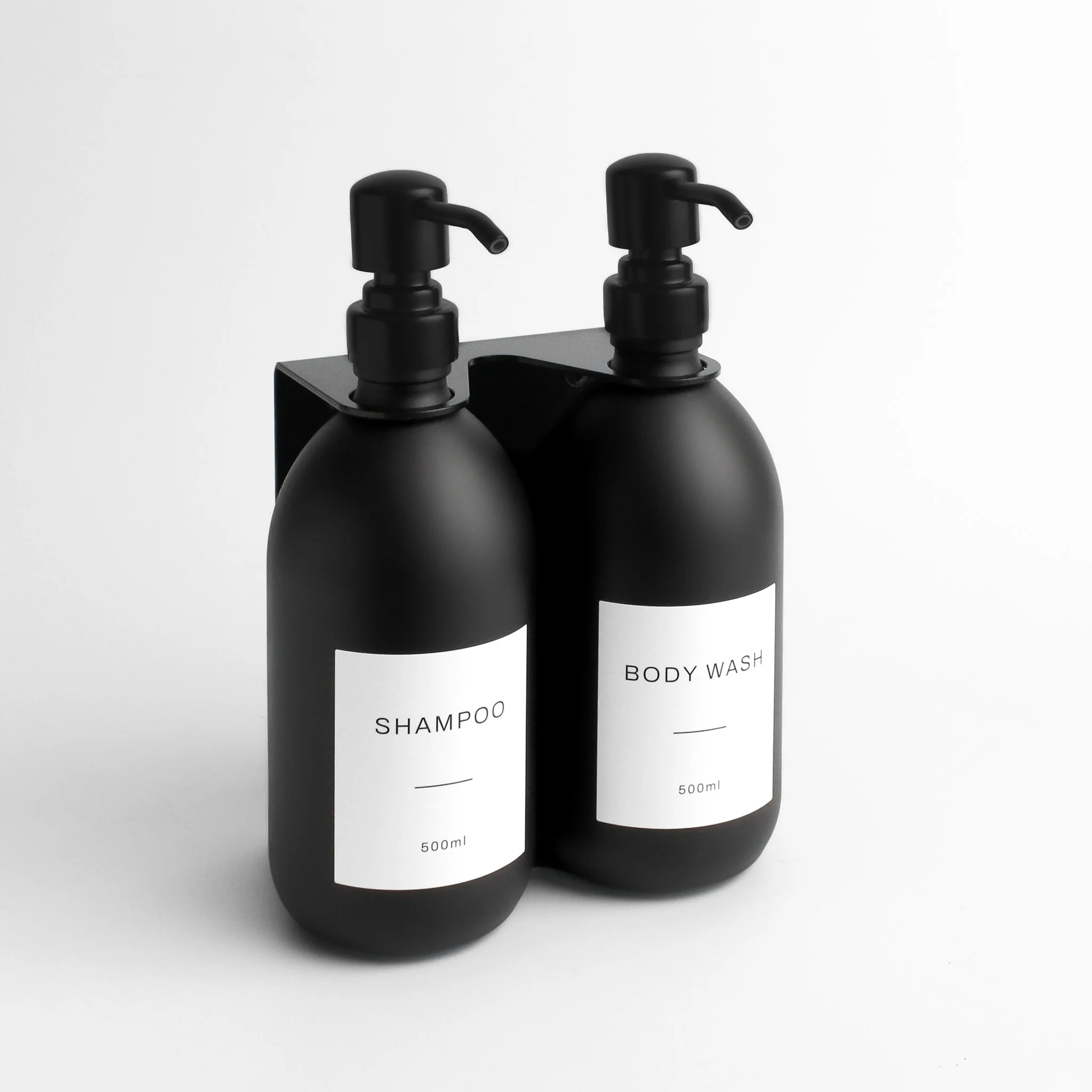 Black Wall Bracket & Matte Black Dispenser Set - Image 17
