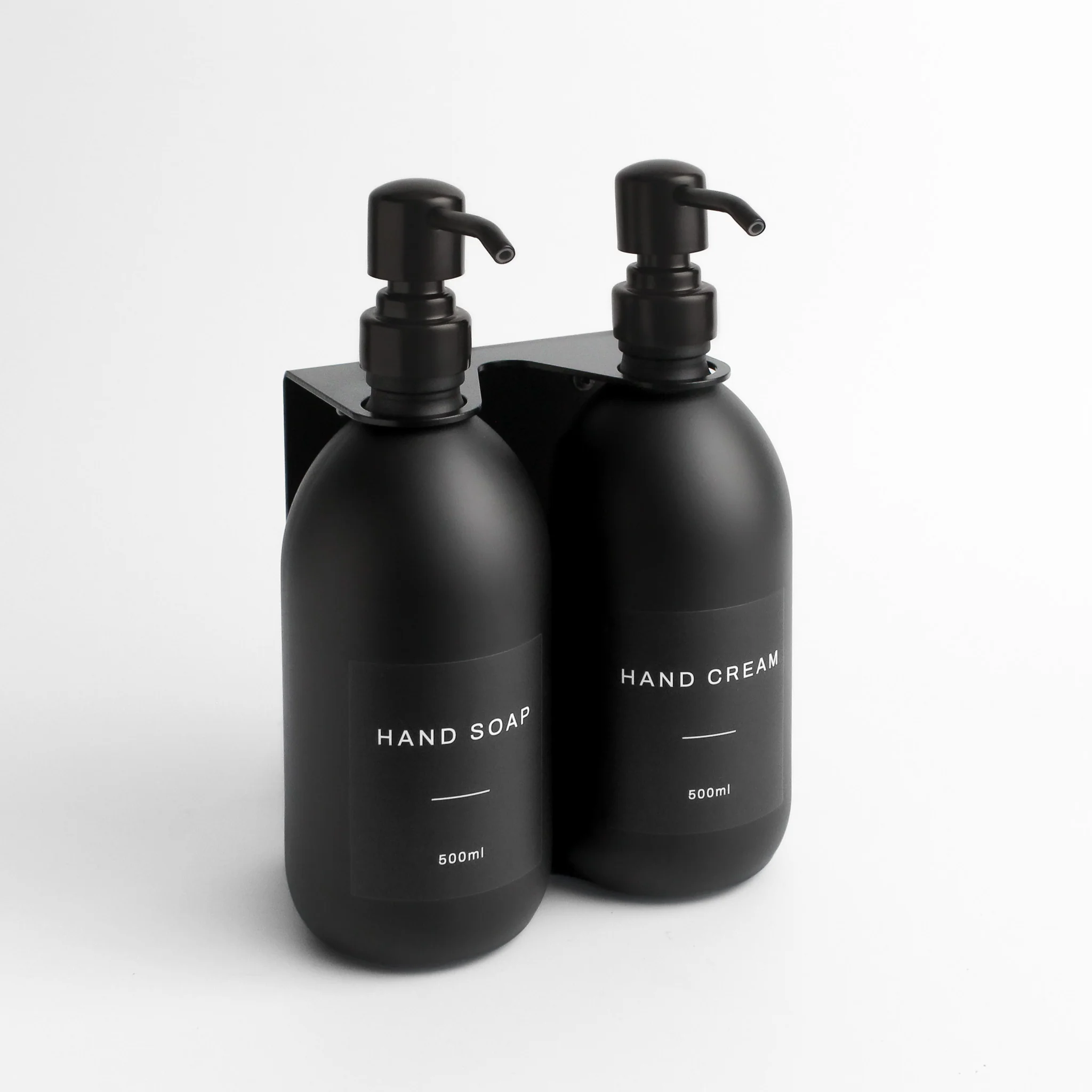 Black Wall Bracket & Matte Black Dispenser Set - Image 3
