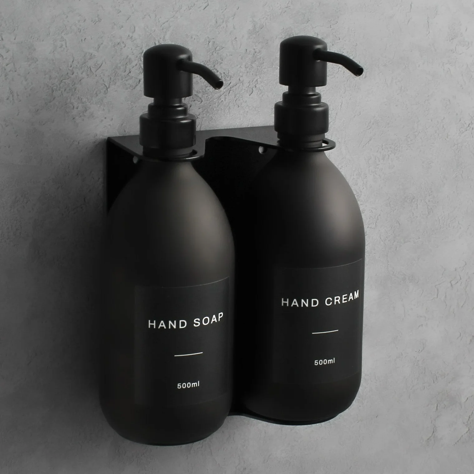 Black Wall Bracket & Matte Black Dispenser Set - Image 8