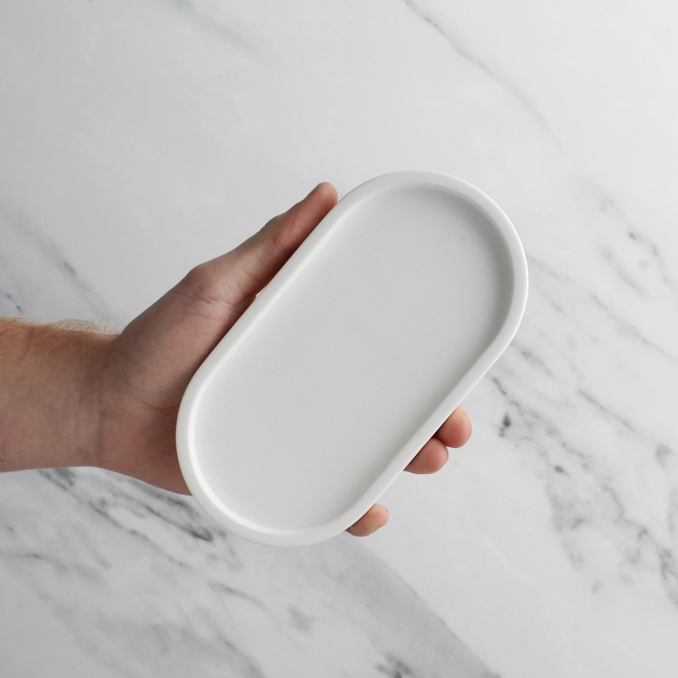 White Concrete Stone Double Tray - Wholesale - Image 2