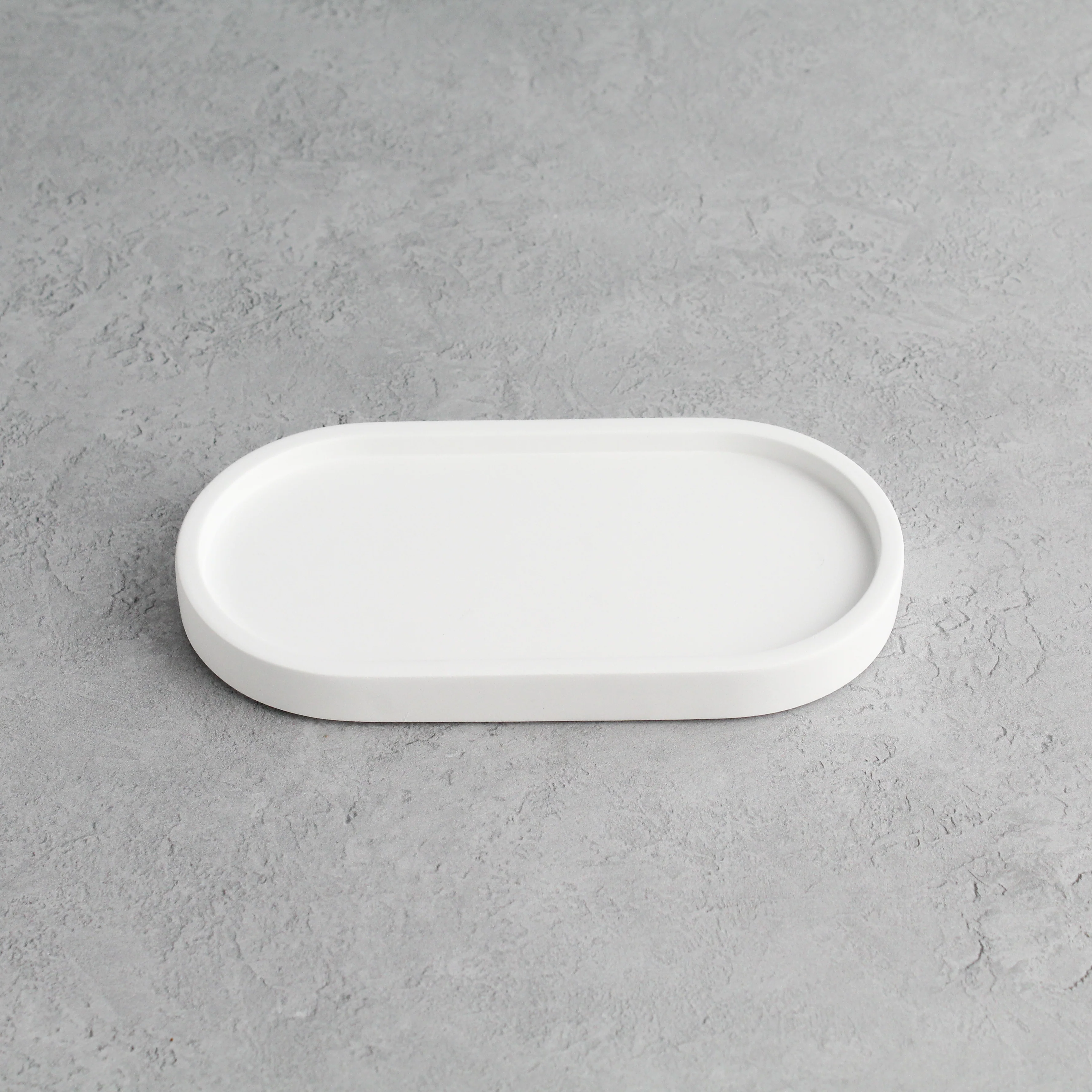 White Concrete Stone Double Tray - Image 2