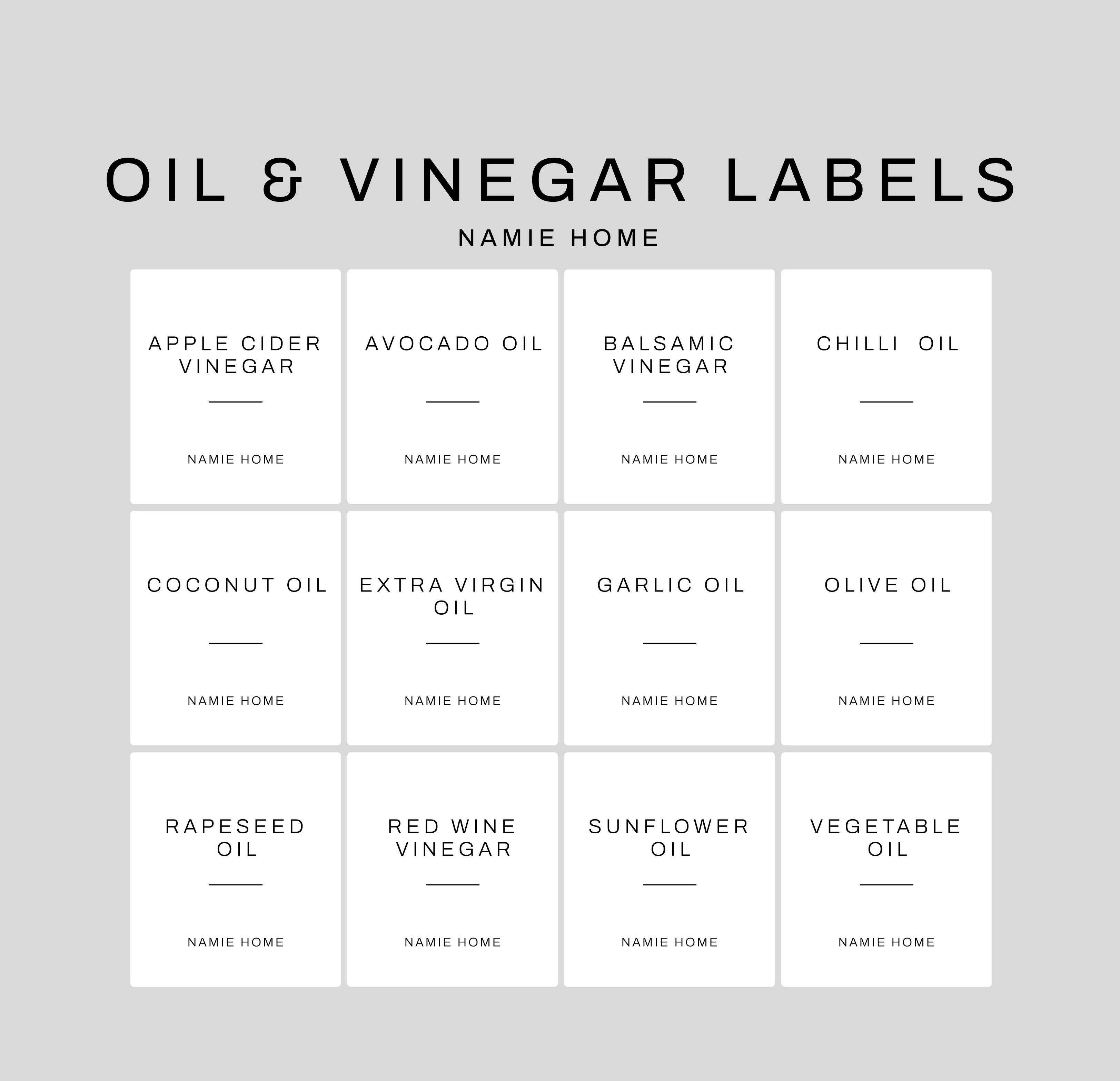 White Oil Labels - Each label sold separately - Wholesale